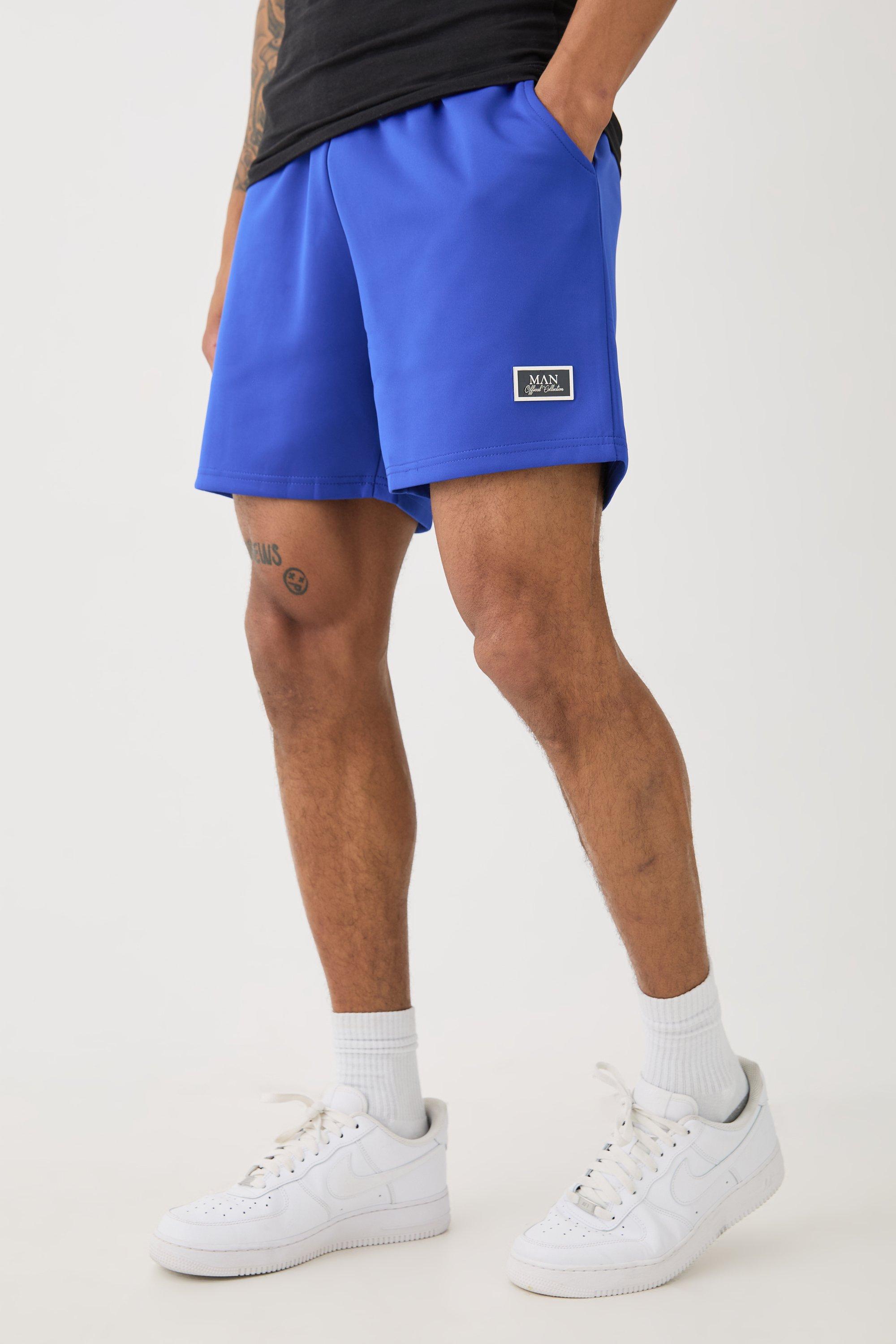 Image of Relaxed Fit Scuba Short, Azzurro