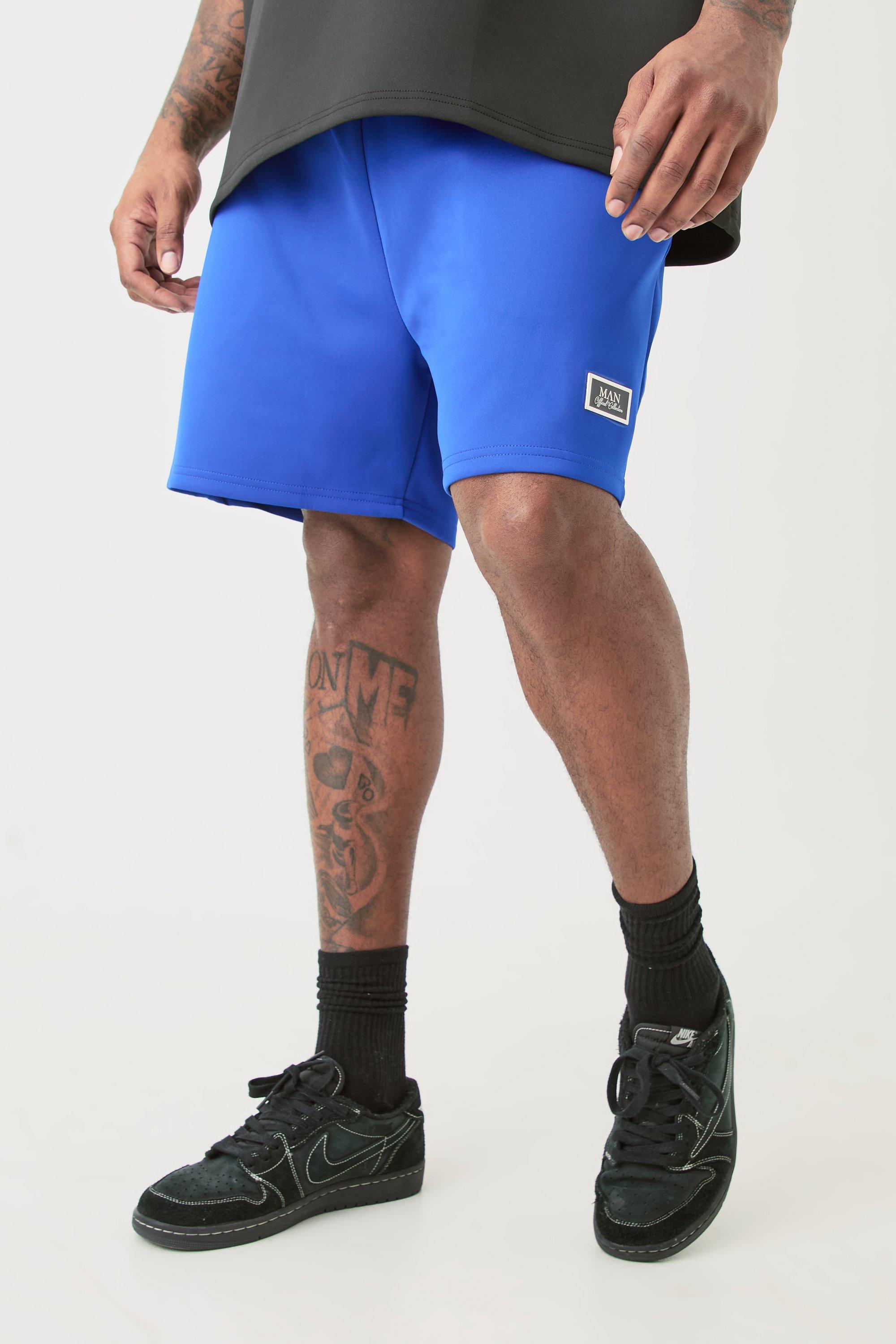 Image of Plus Relaxed Fit Scuba Short, Azzurro
