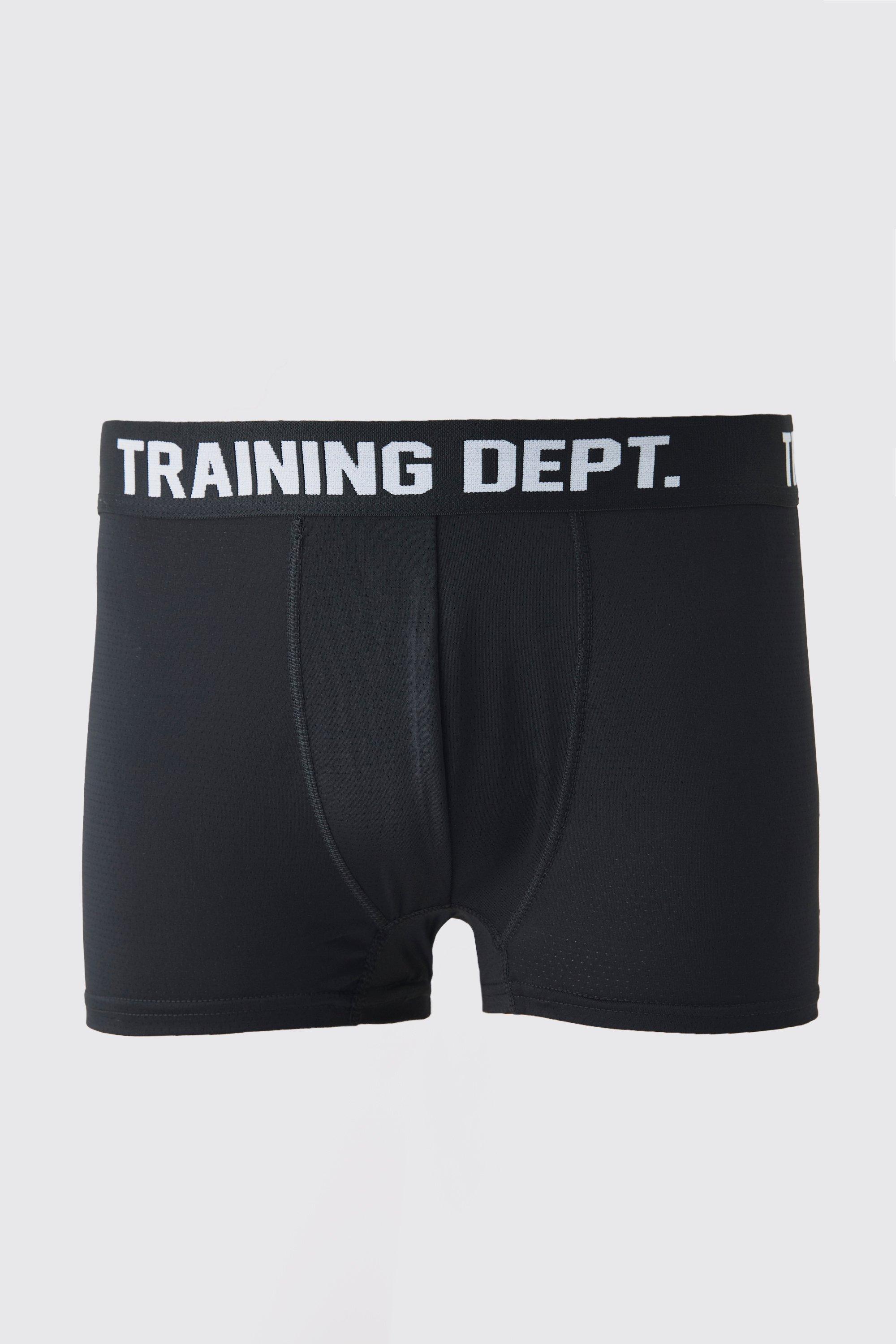 Mens Black Active Training Dept Performance Boxer, Black