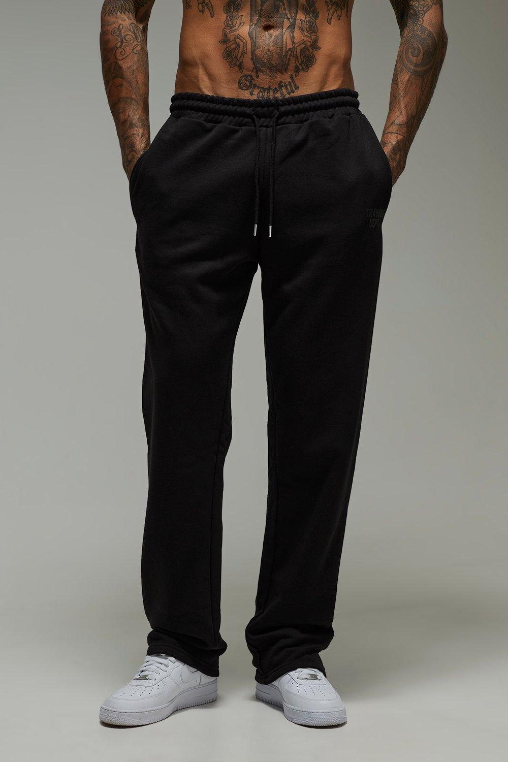 Mens Black Tall Training Dept Oversized Jogger, Black