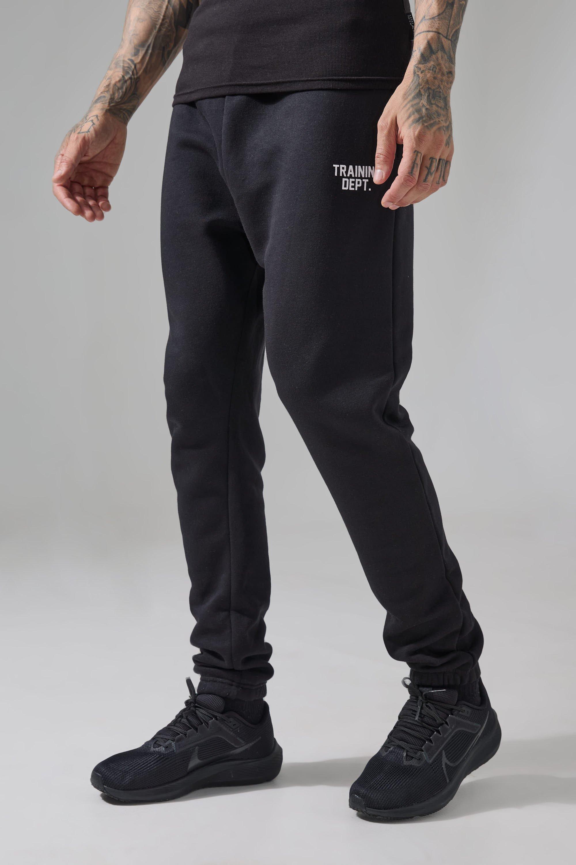 Mens Black Tall Man Active Training Dept Slim Fit Jogger, Black