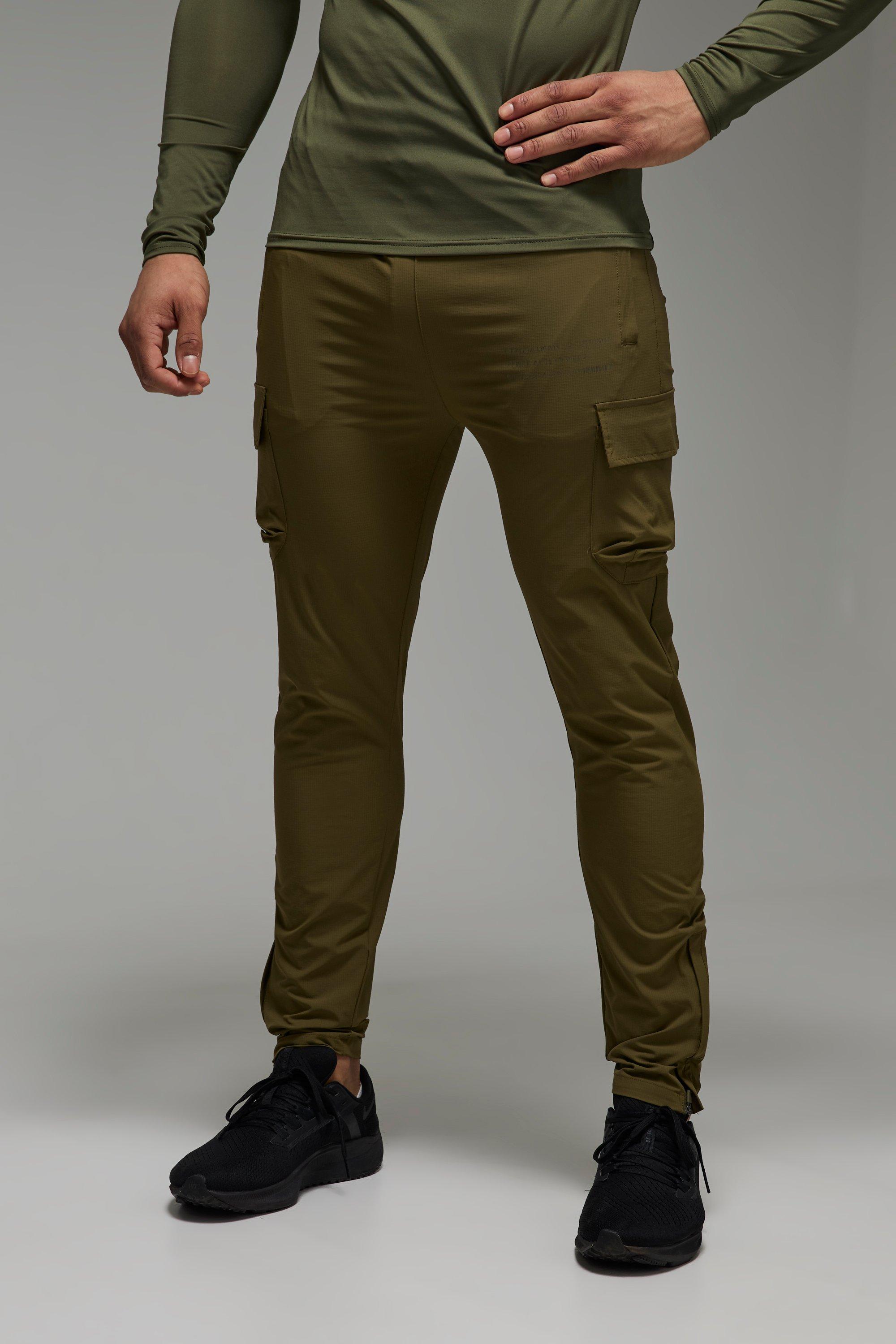 Pantaloni tuta Cargo tecnici Man Active Gym, Verde