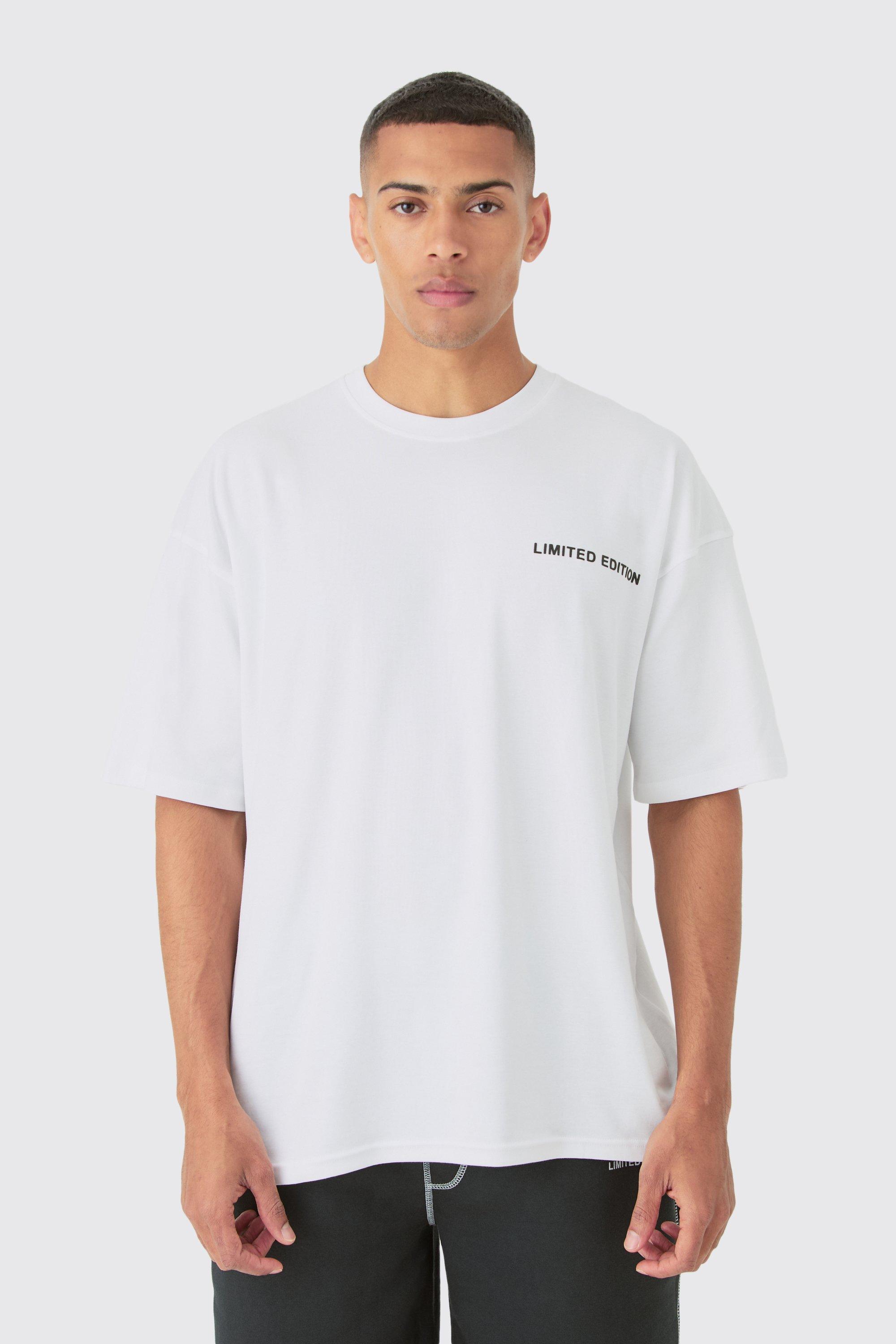 Image of Premium Oversized Super Clean Limited Interlock T-shirt, Bianco