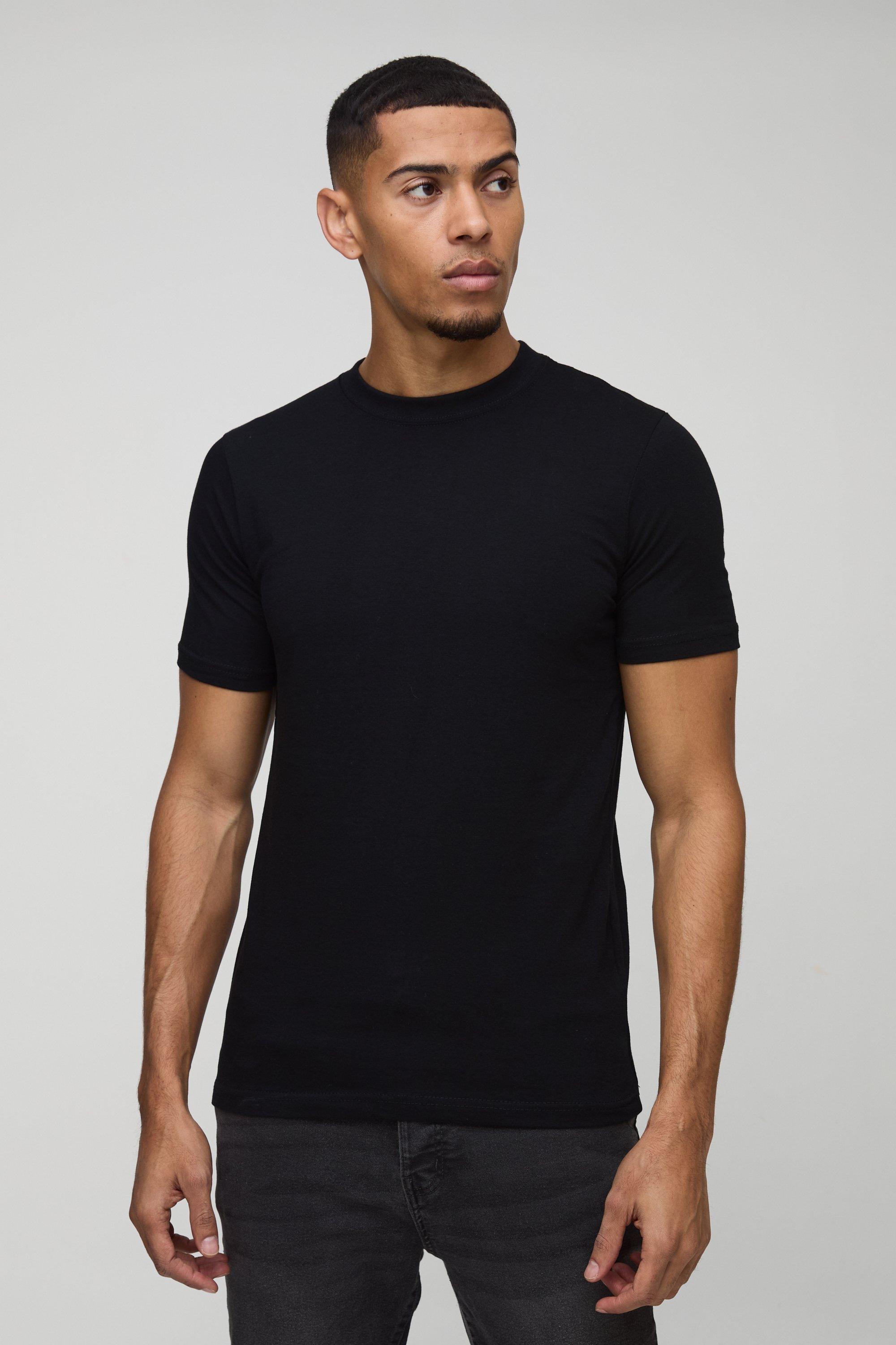 T-shirt Basic attillata, Nero