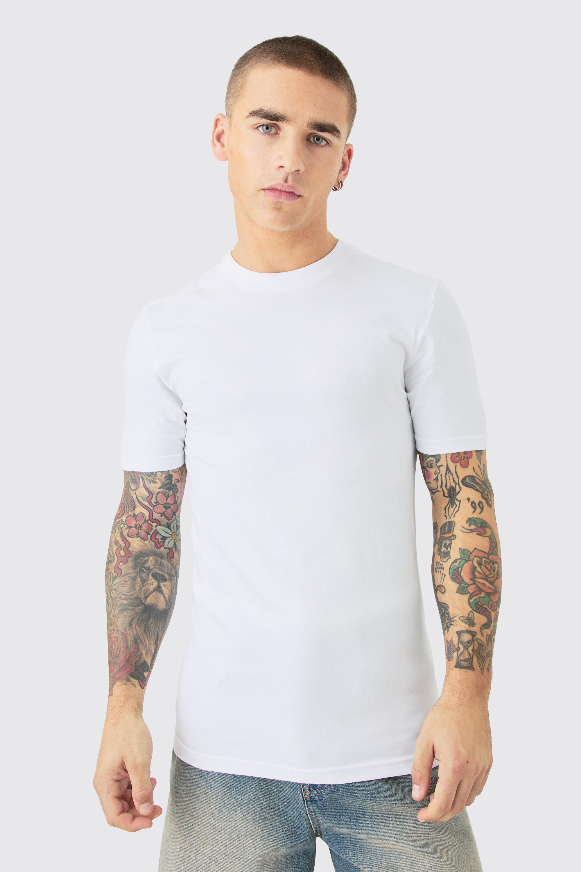 Image of 2 Pack Muscle Fit T-shirt, Bianco