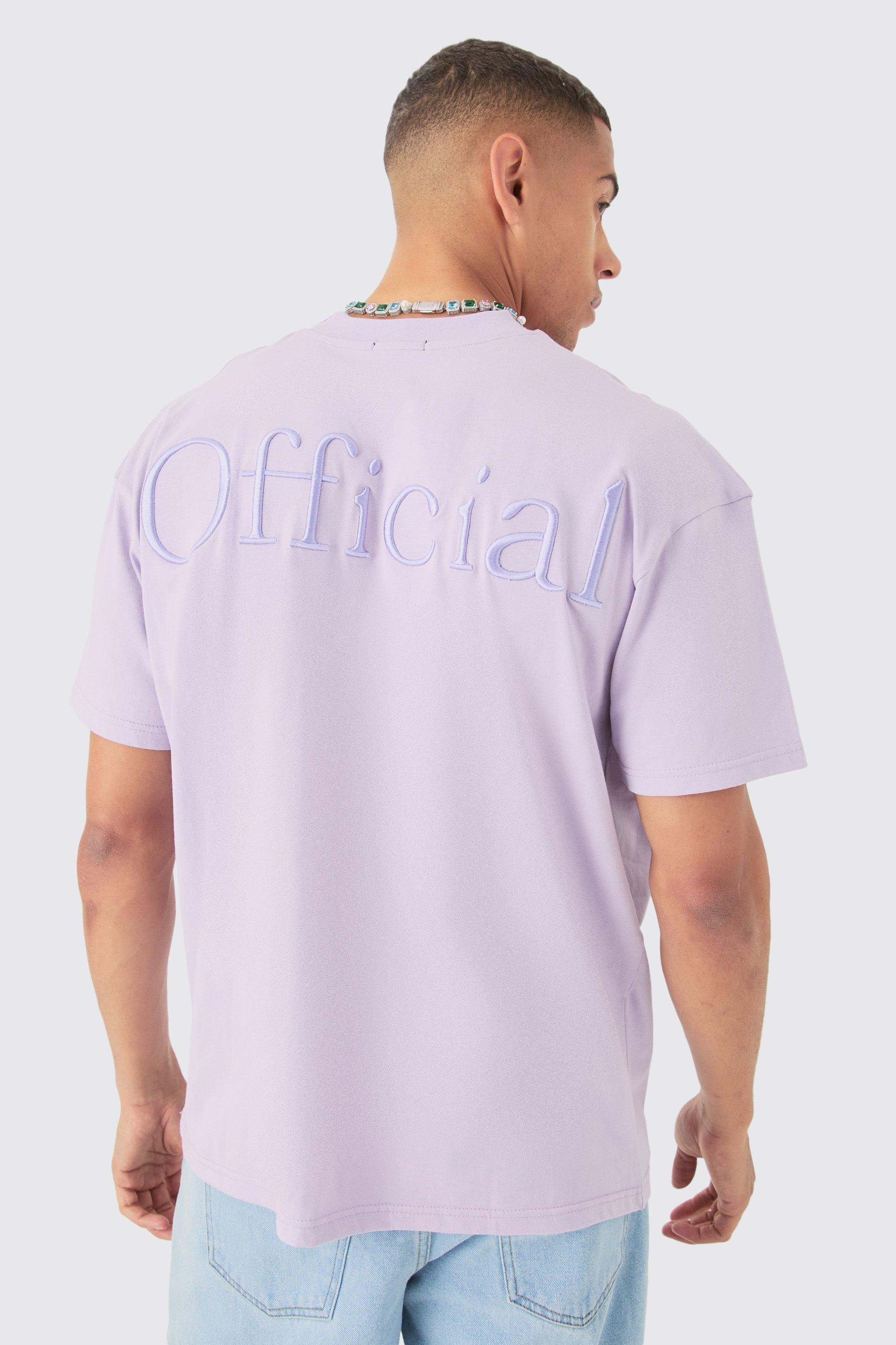 Image of Oversized Extended Neck Heavyweight Official T-shirt, Purple