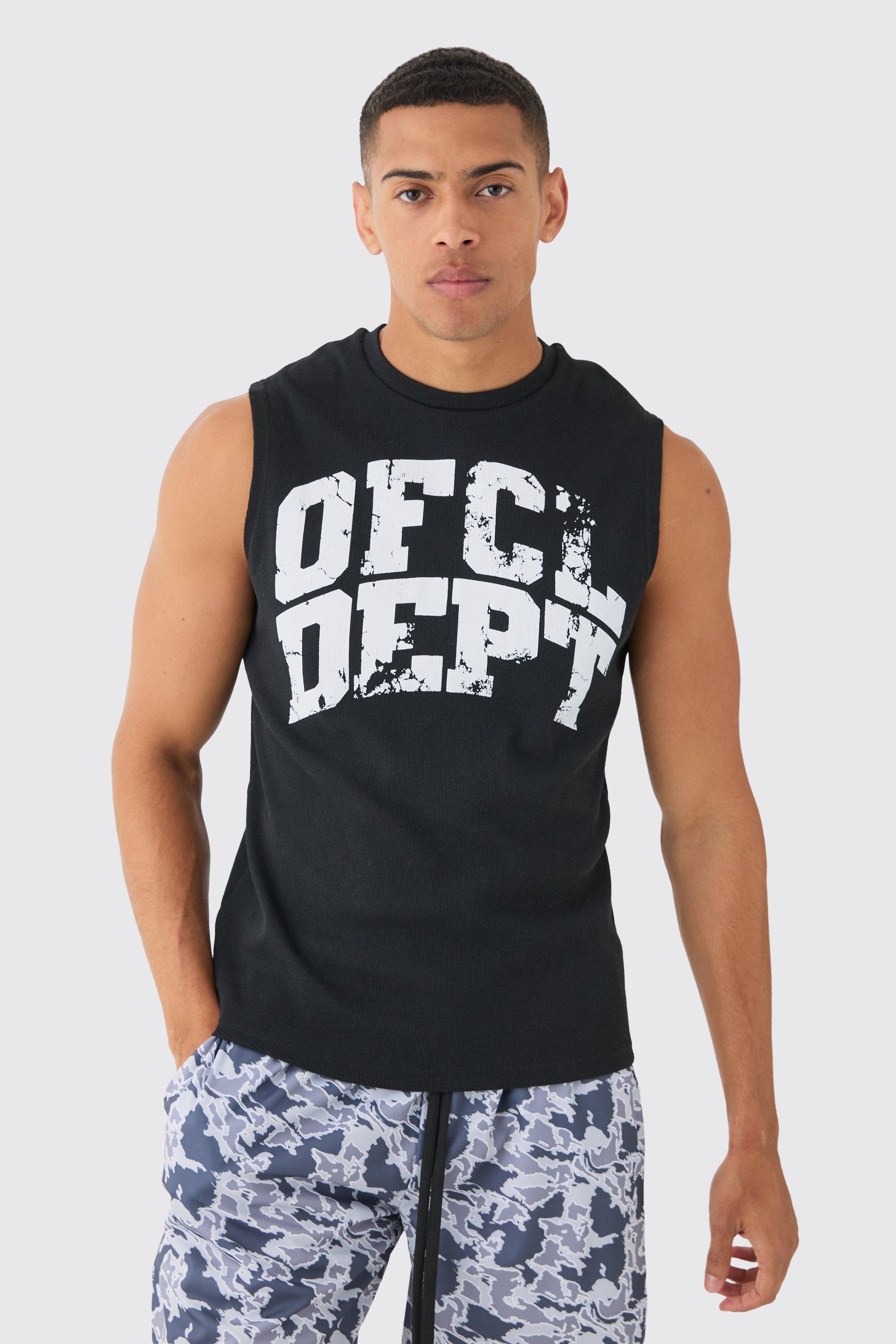 Image of Ofcl Dept Printed Ribbed Tank, Nero