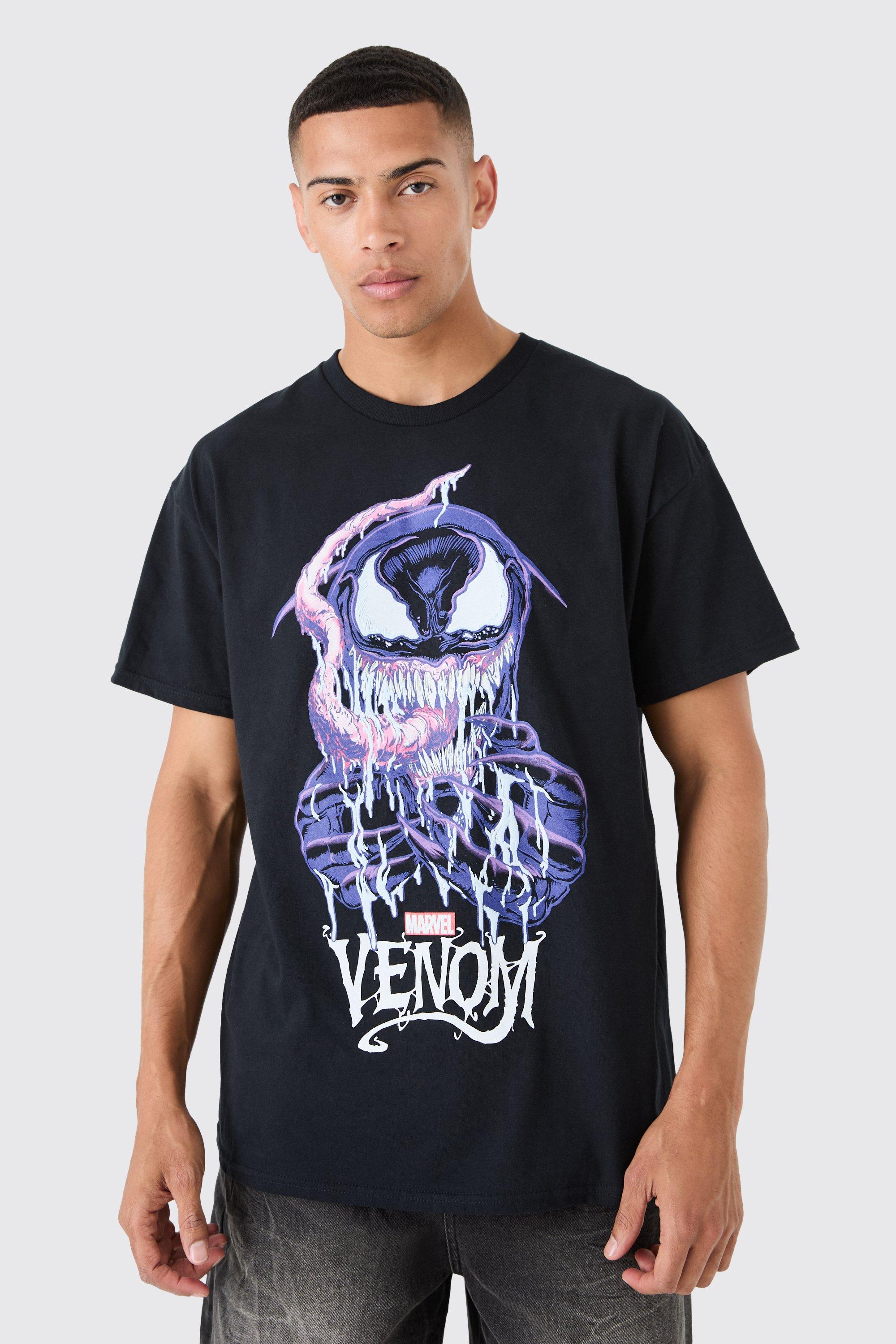 Image of Oversized Venom Marvel License T-shirt, Nero