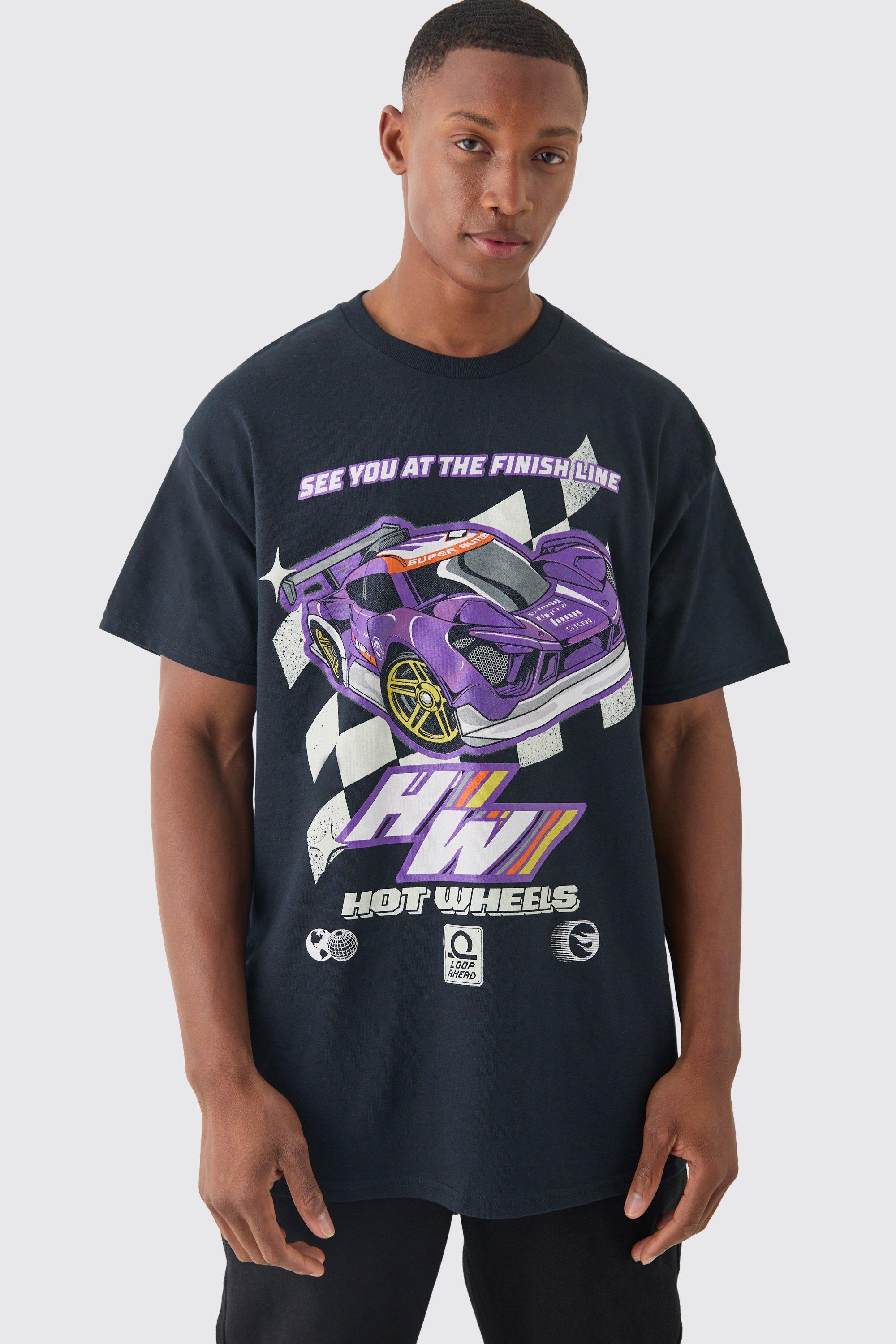 Image of Oversized Hotwheels License T-shirt, Nero