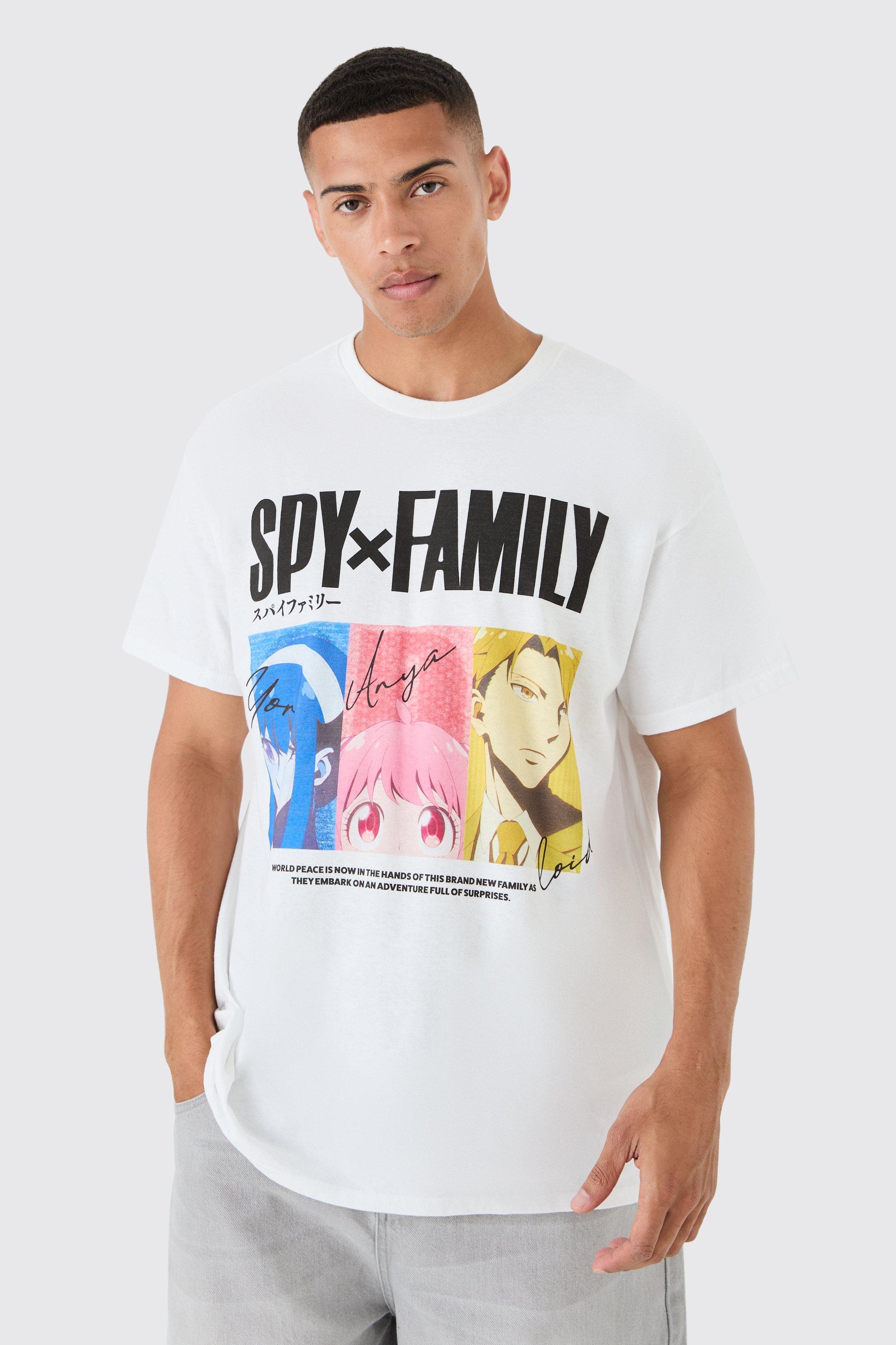Image of Oversized Spy Family Anime License T-shirt, Bianco
