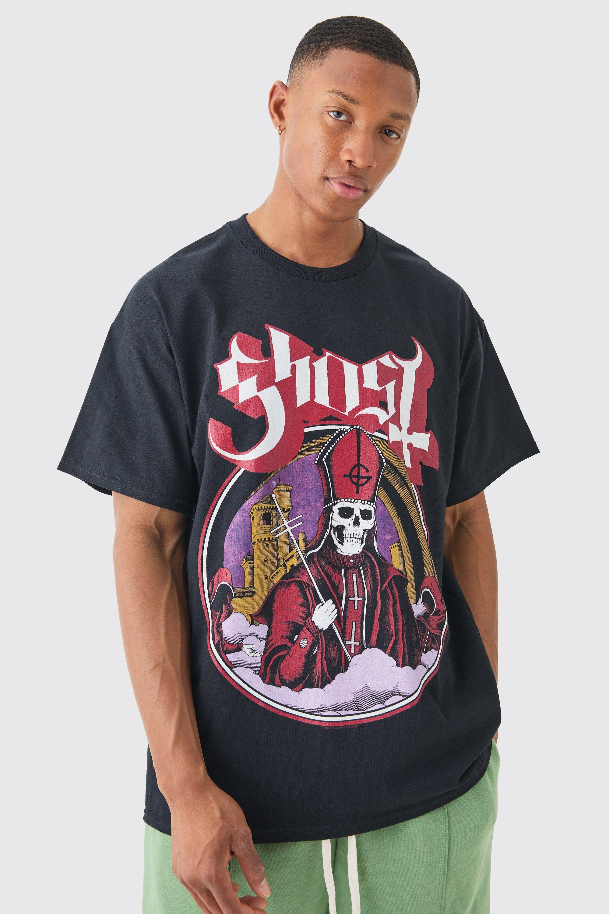 Image of Oversized Ghost Band License T-shirt, Nero