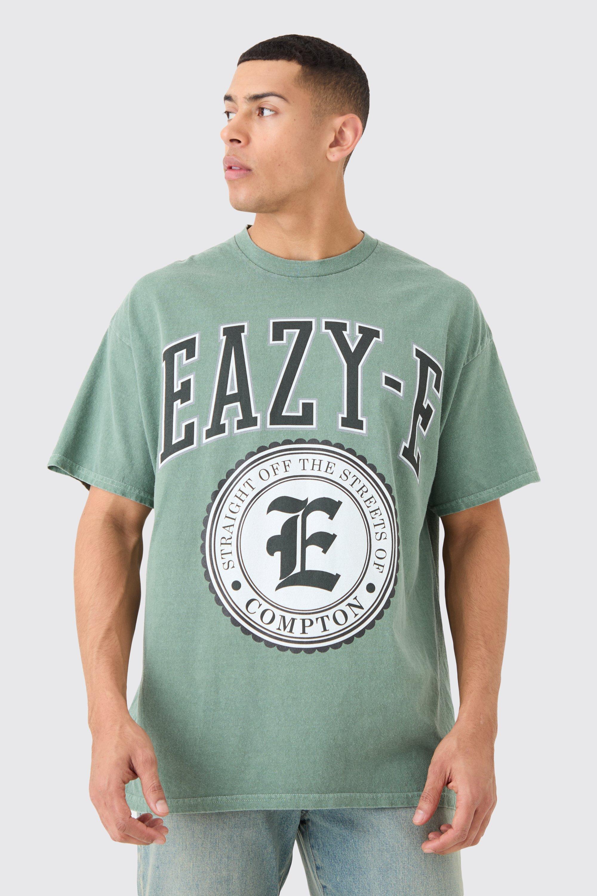 Image of Oversized Easy E Wash License T-shirt, Verde