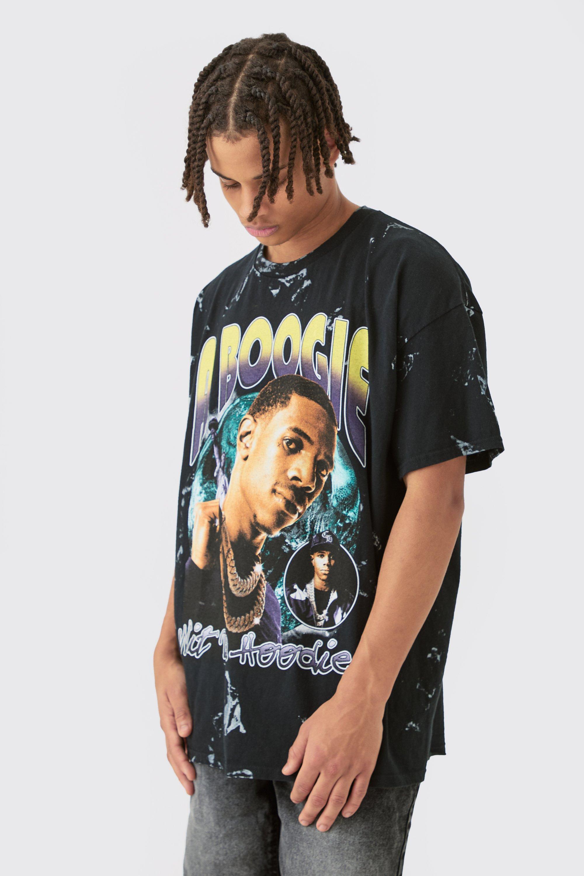 Image of T-shirt oversize ufficiale A Boogie Wash, Nero