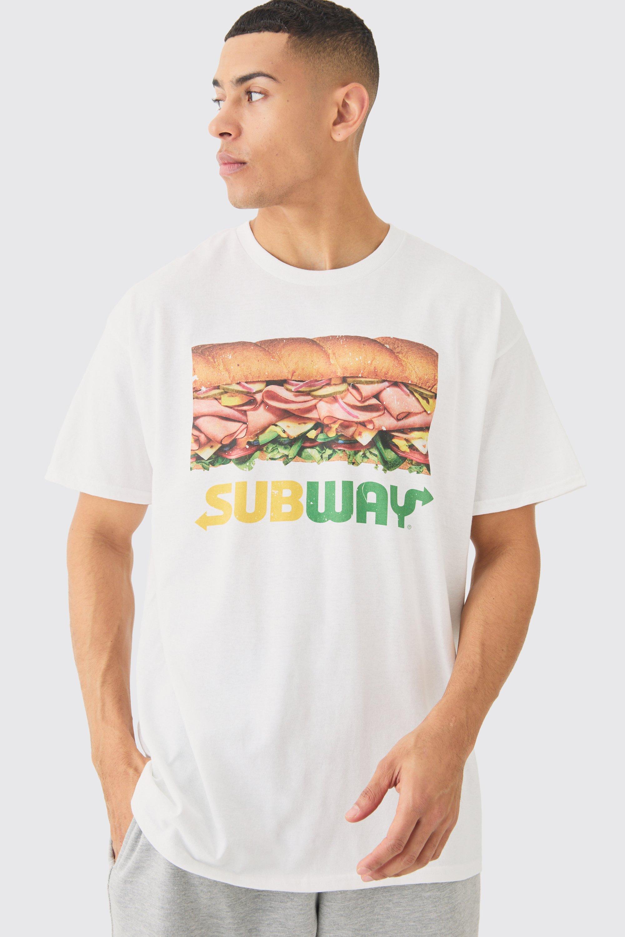 Image of Oversized Subway License T-shirt, Bianco