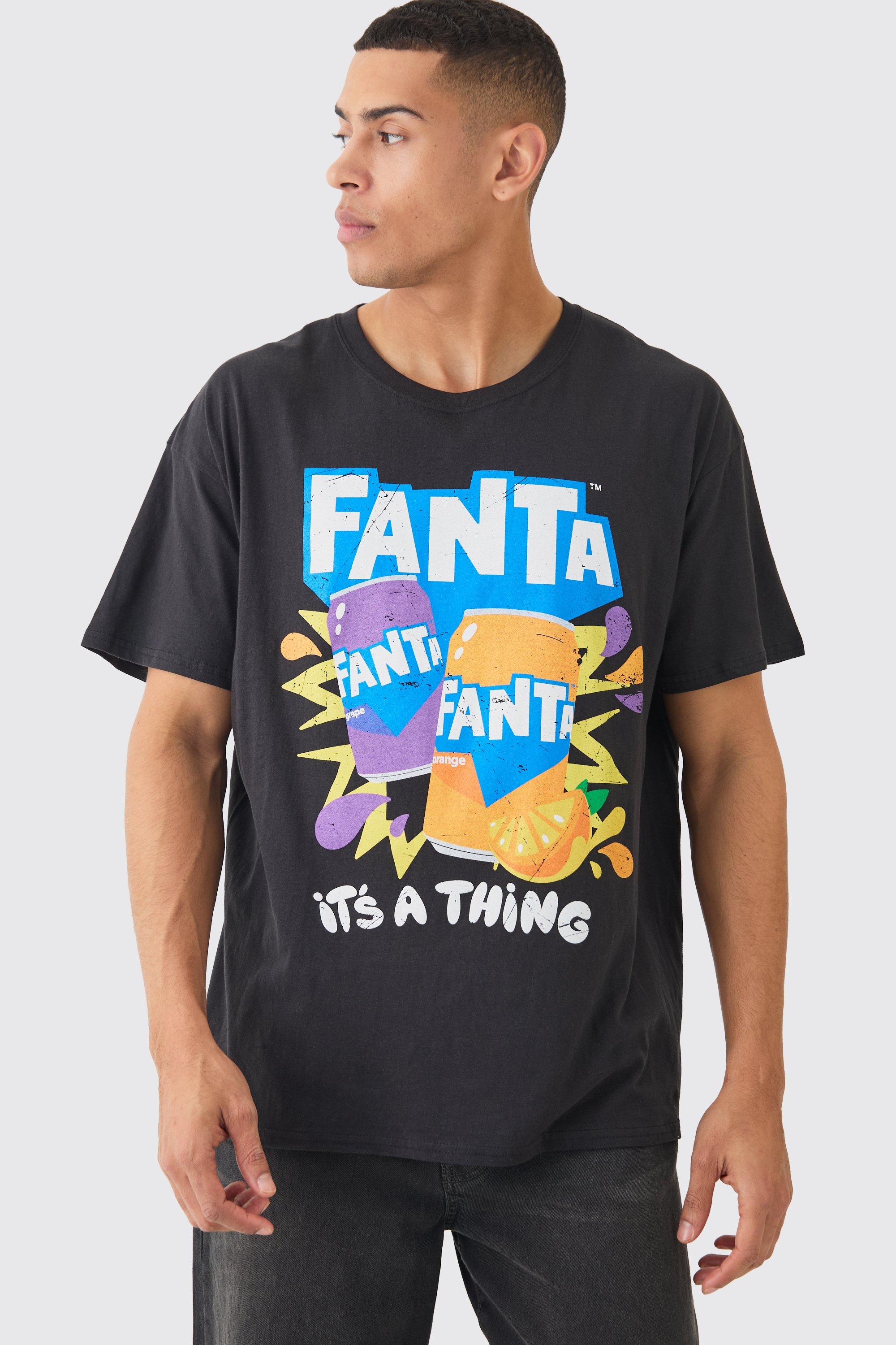 Image of T-shirt oversize ufficiale Fanta, Nero