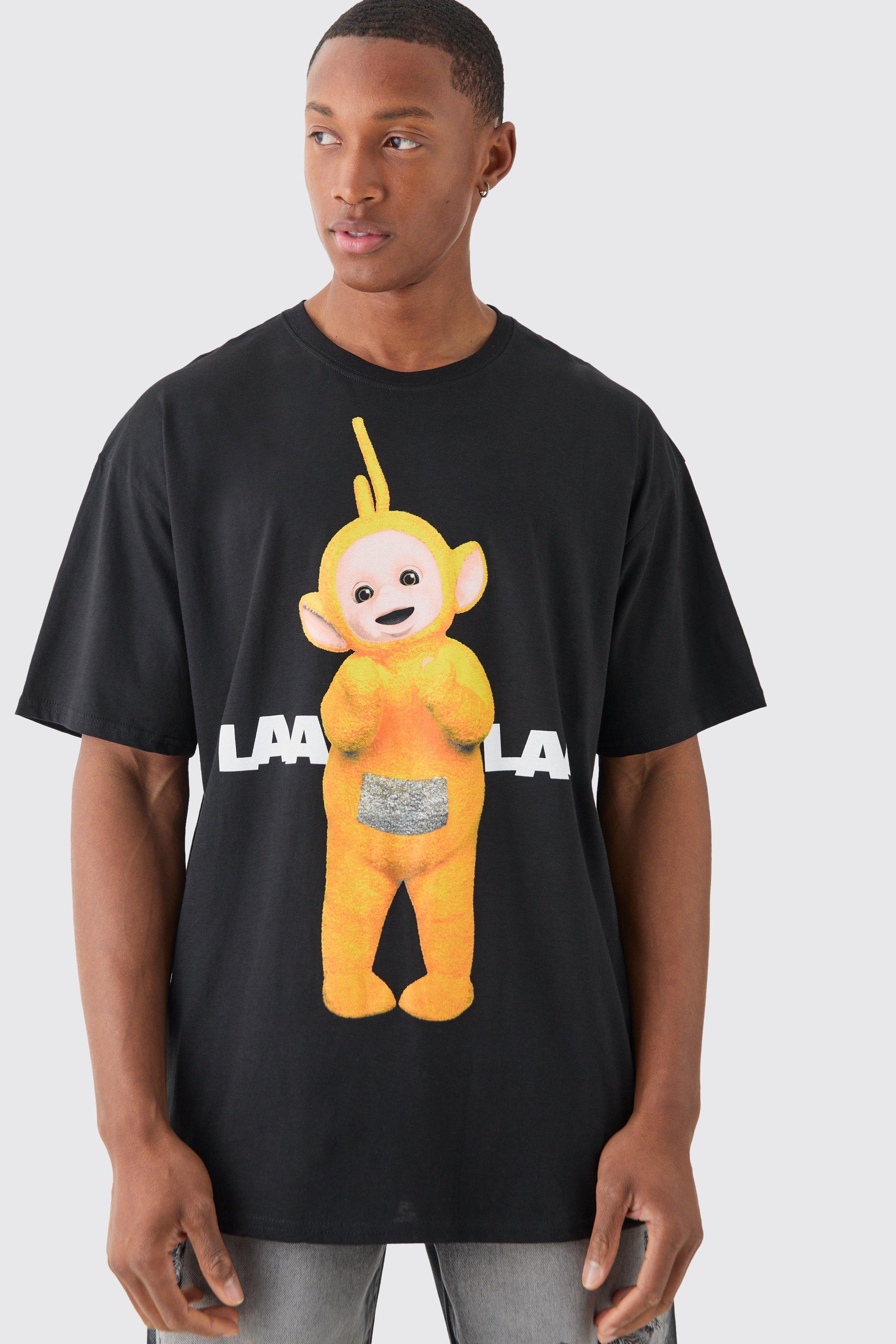 Image of        Oversized Teletubbies Lala License T-shirt, Nero