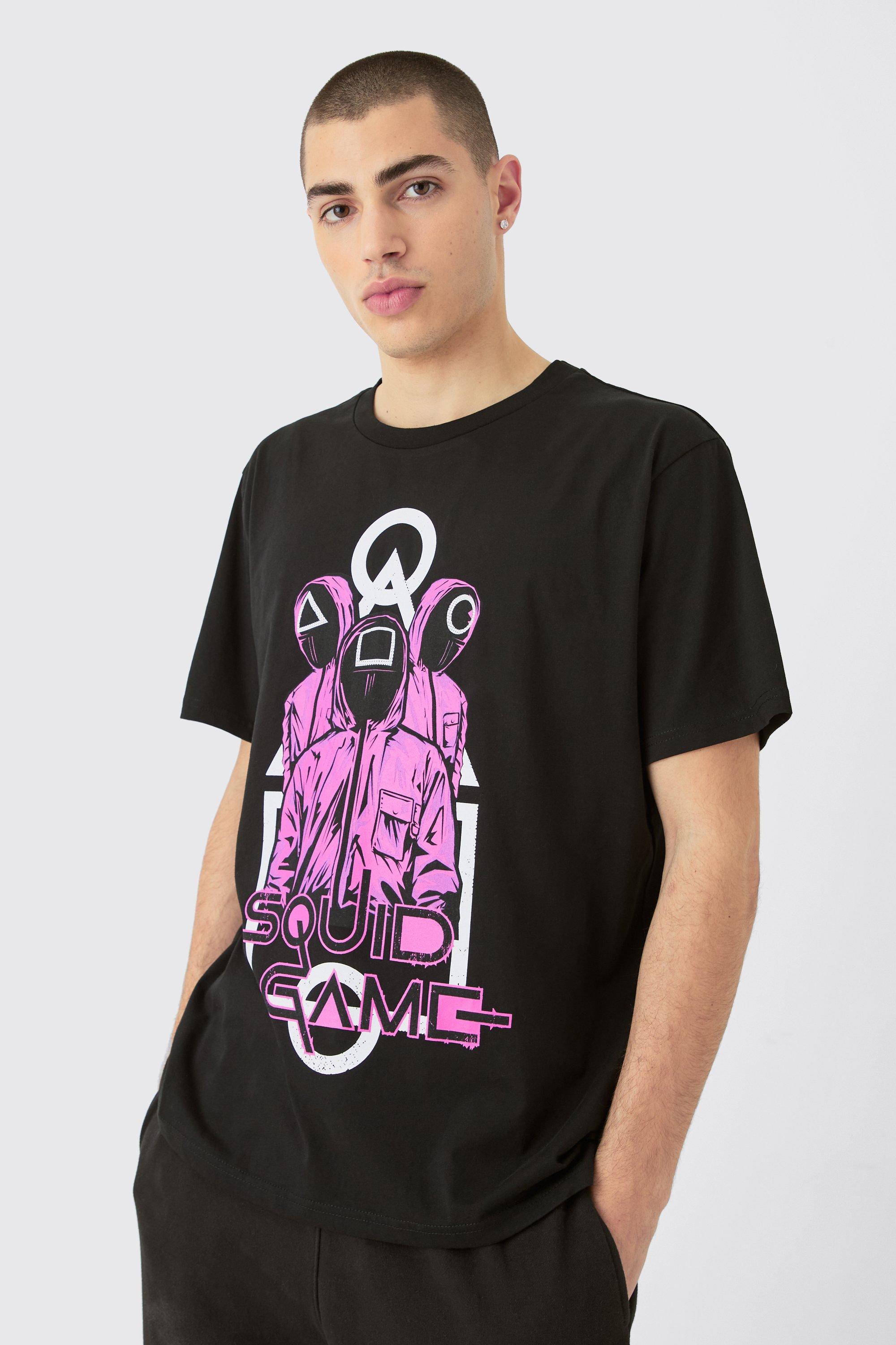 Image of Oversized Squid Games License T-shirt, Nero