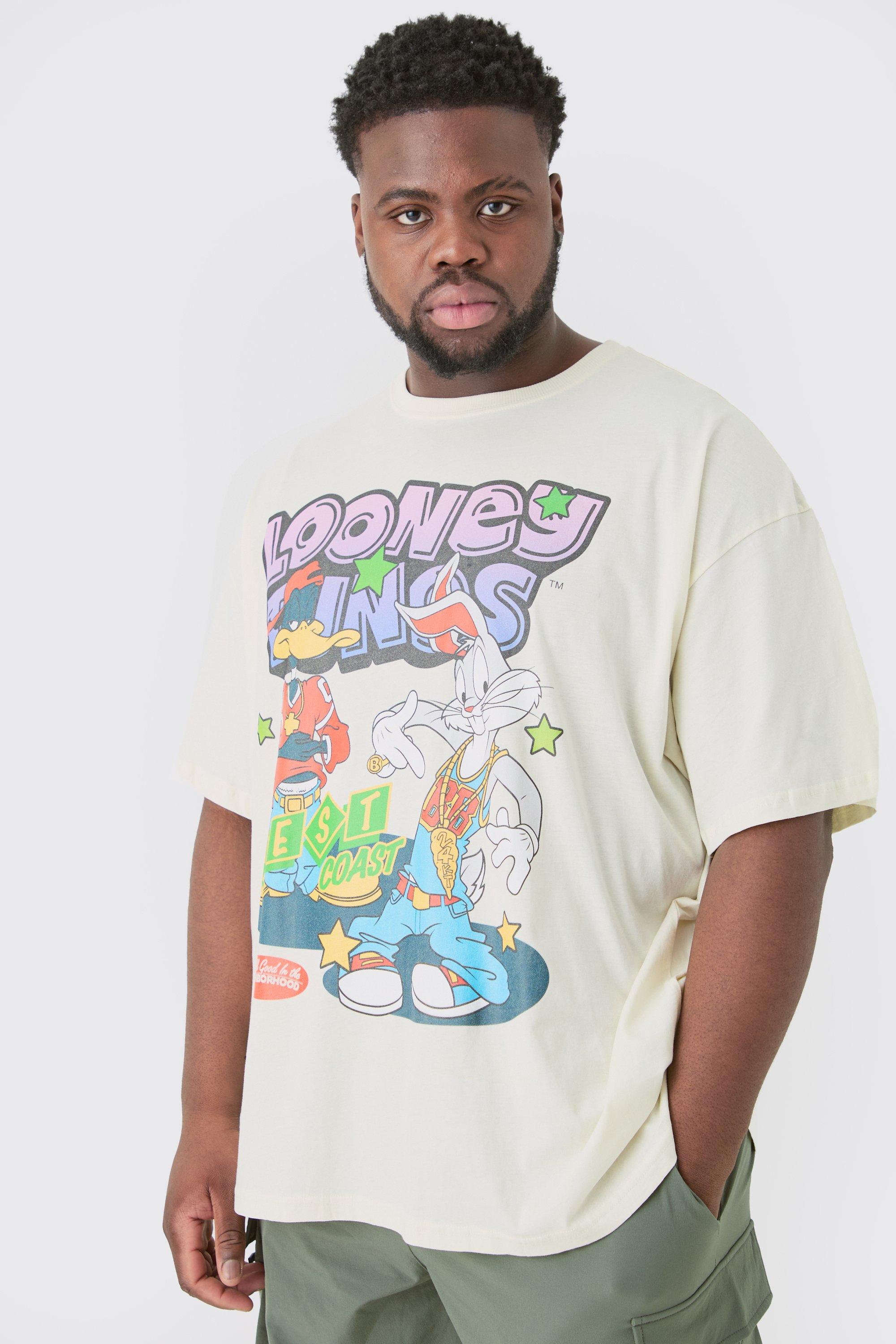 Image of T-shirt Plus Size oversize ufficiale dei Looney Tunes écru, Cream