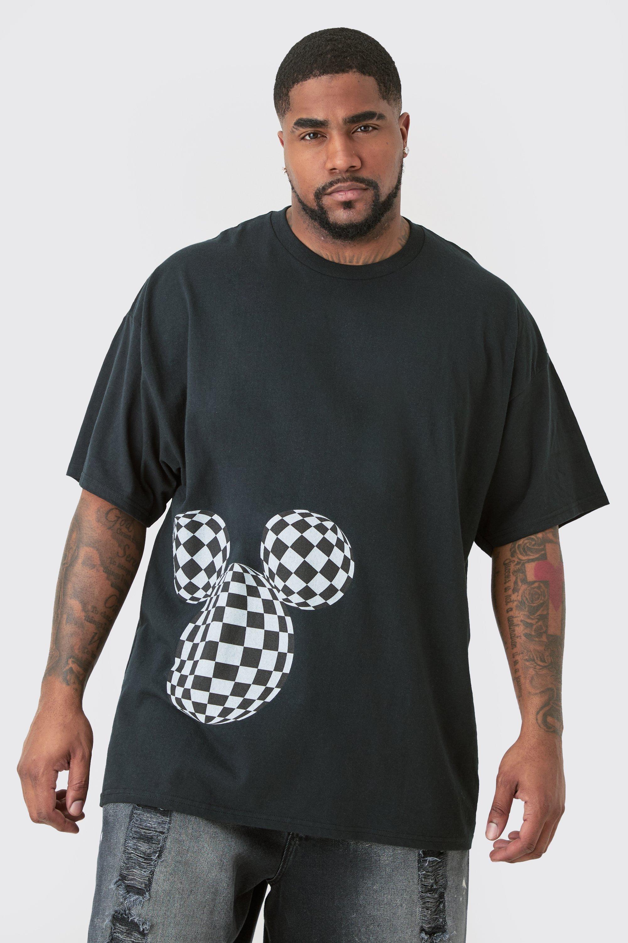 Image of Plus Oversize Mickey Mouse License T-shirt Black, Nero
