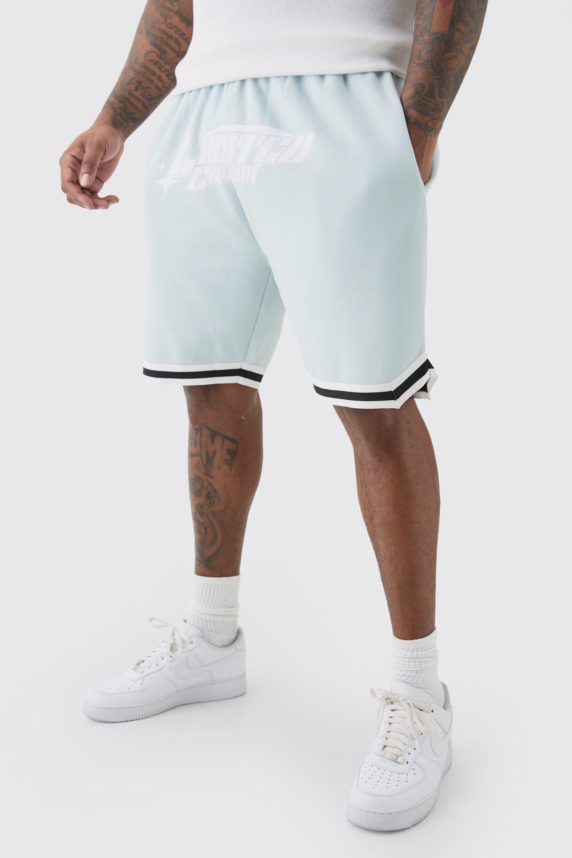 Image of Plus Loose Fit Limited Basketball Short In Lt Blue, Azzurro