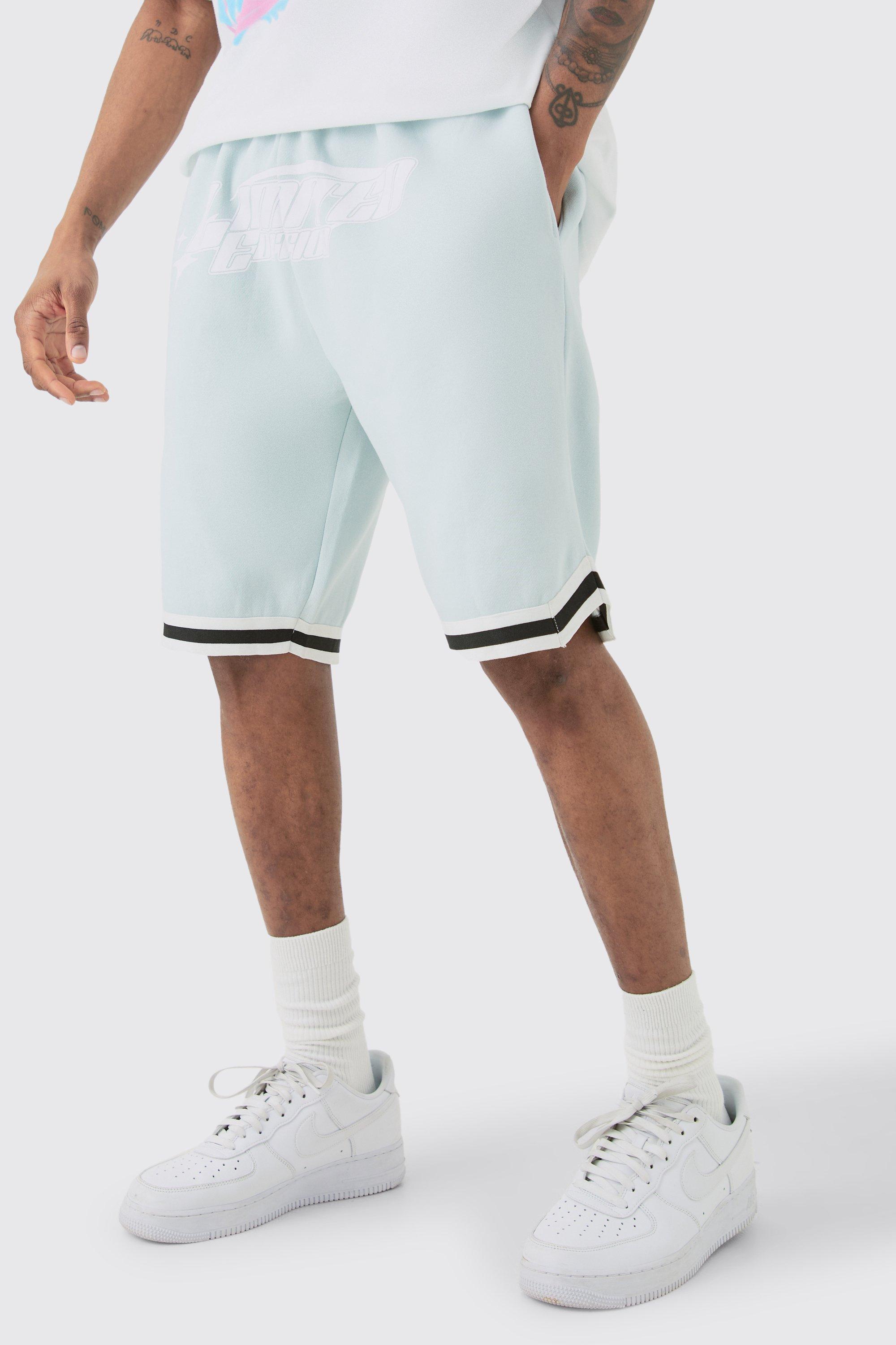 Image of Tall Loose Fit Limited Edition Basketball Short In Lt Blue, Azzurro