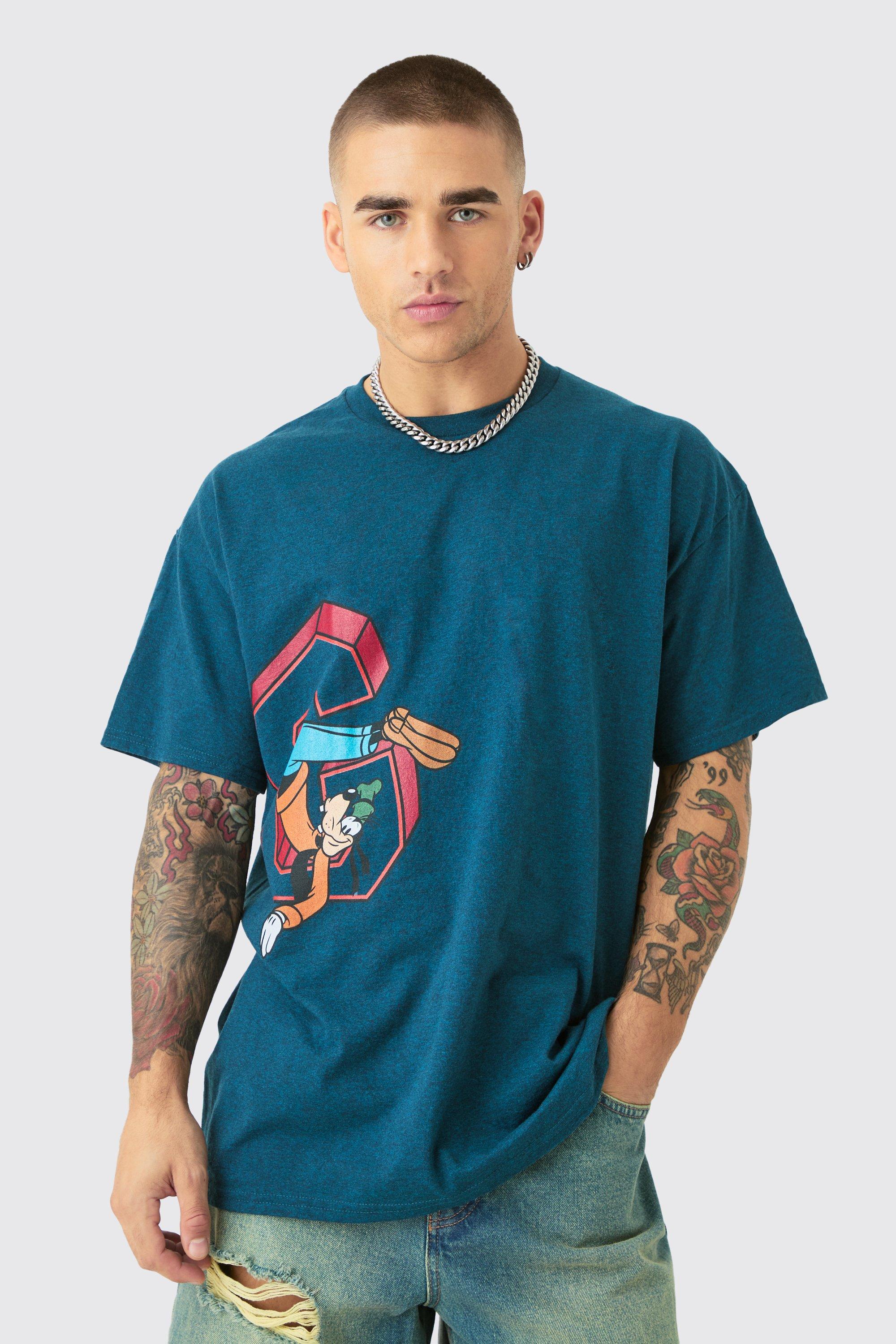 Image of Oversized Disney Goofy License T-shirt, Navy