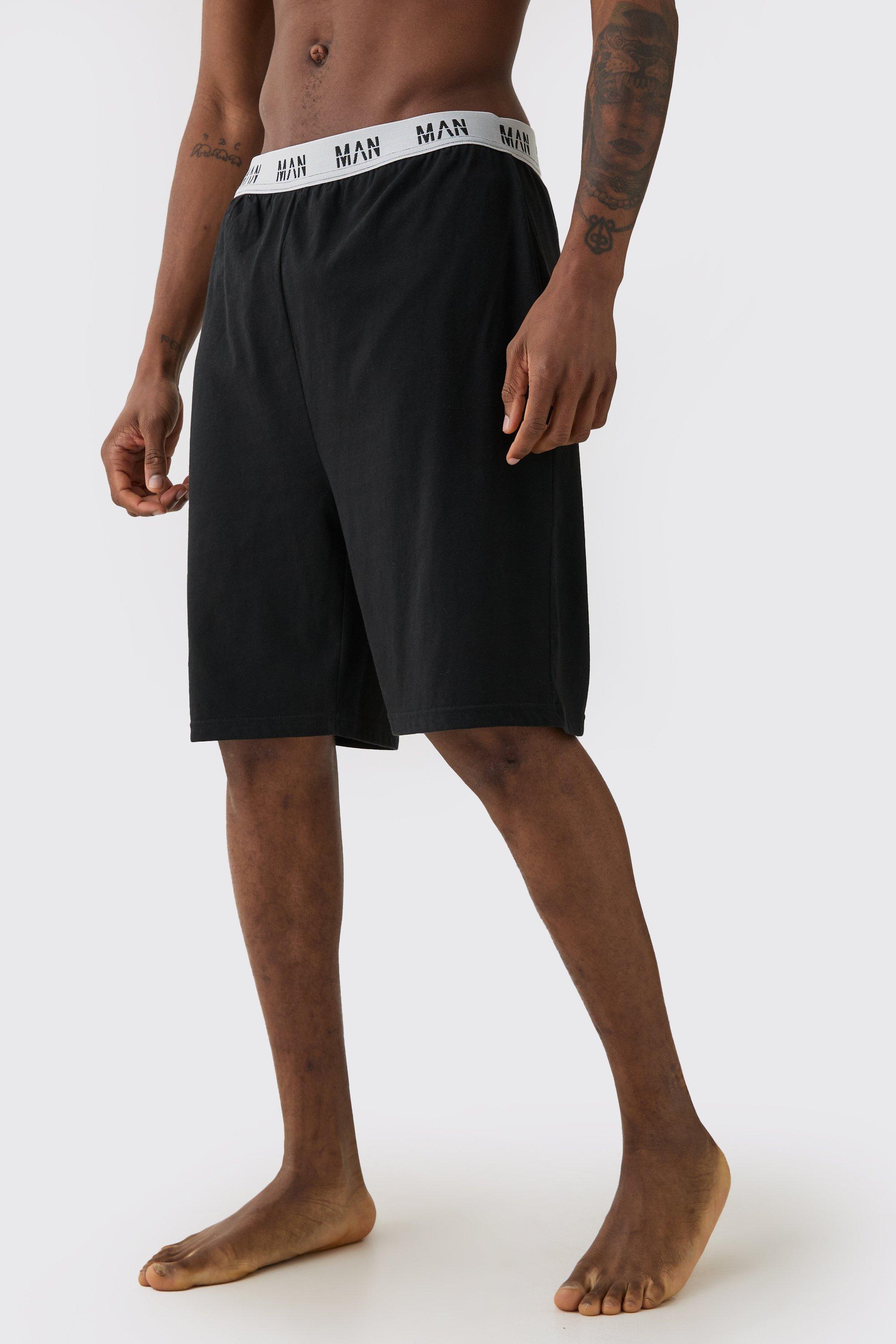 Mens Tall Man Loungewear Shorts In Black, Black