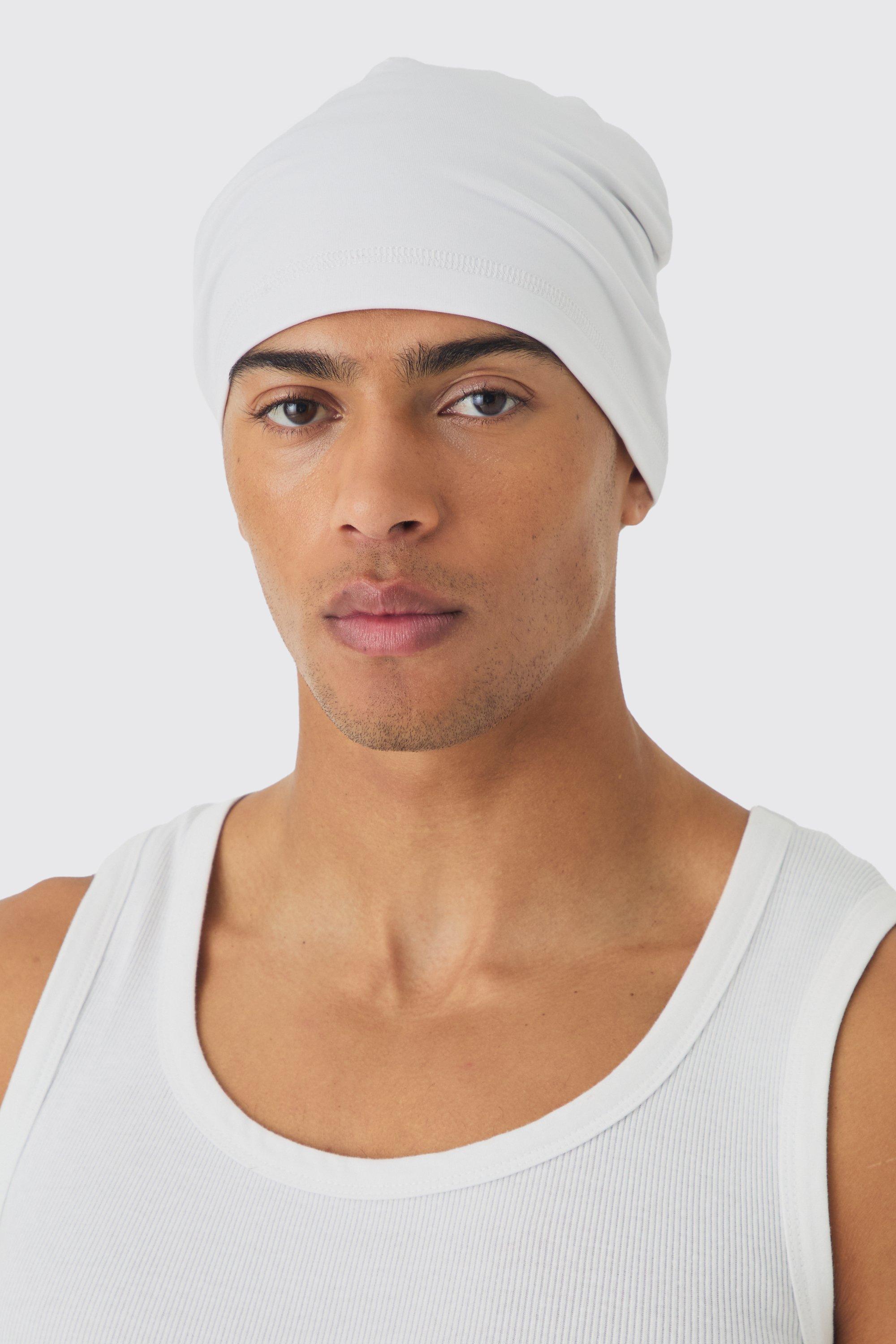 Mens Beanie In White, White