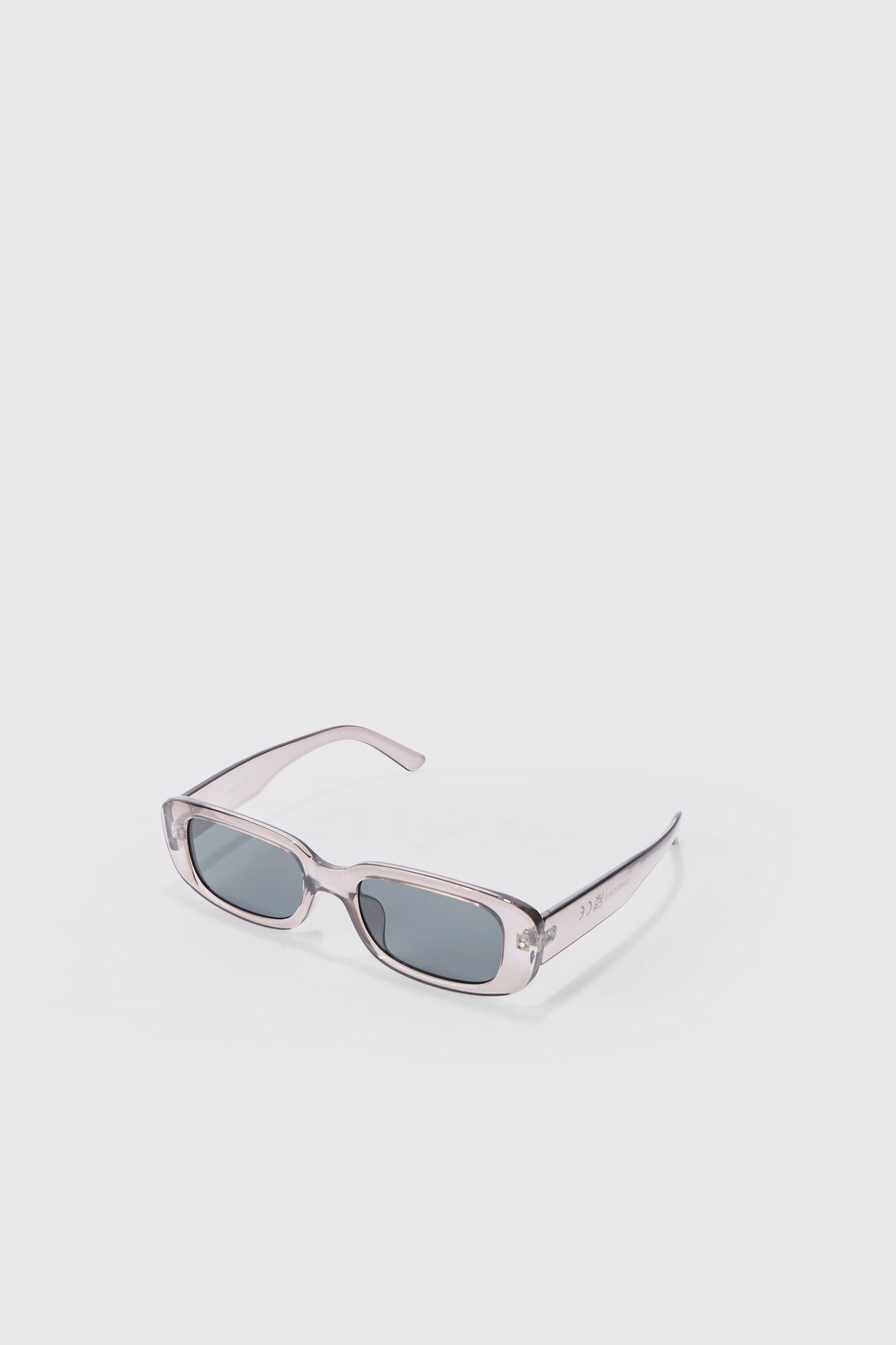 Mens Chunky Smoke Lens Sunglasses In Grey, Grey