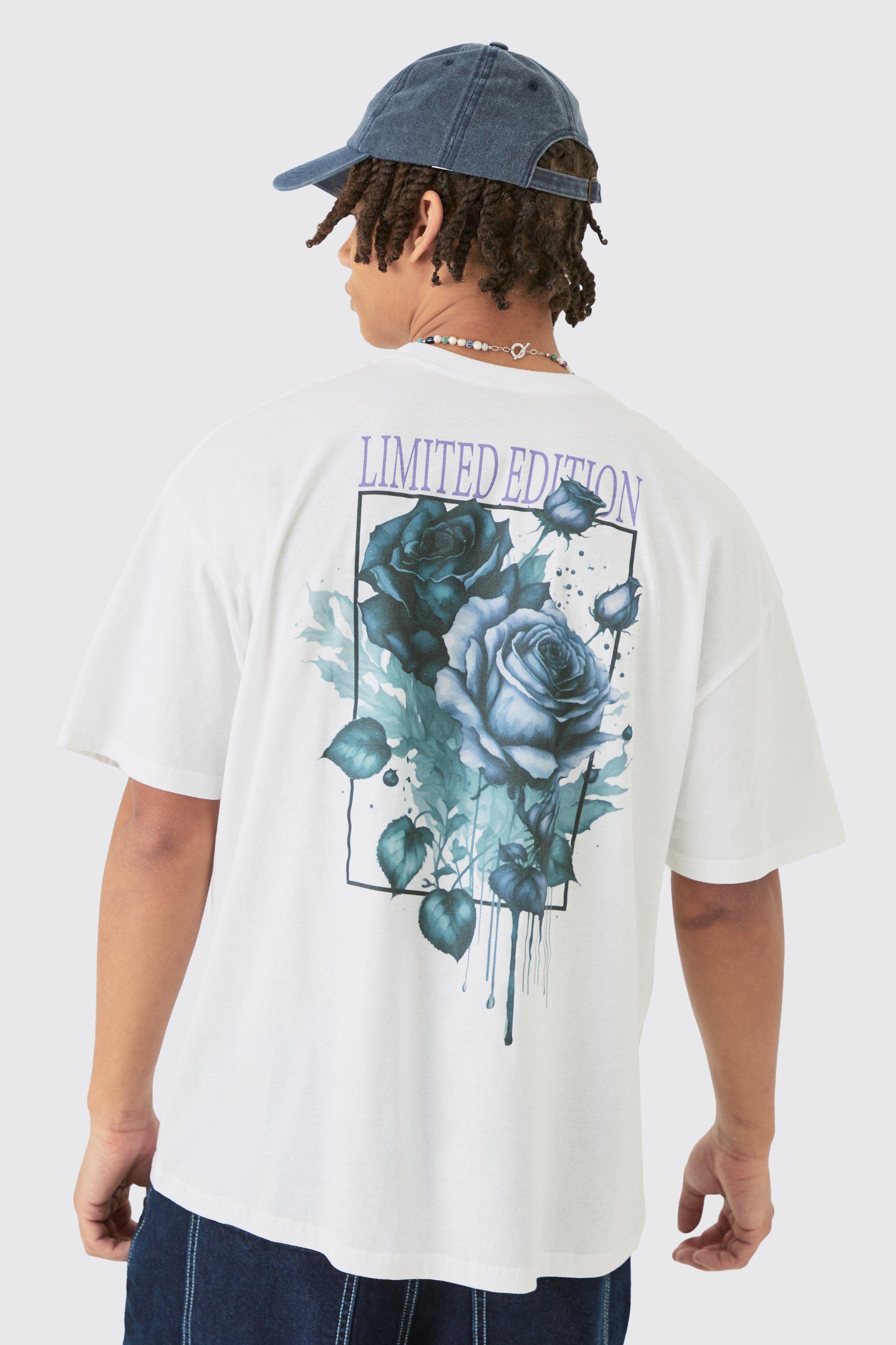 Image of Oversized Limited Edition Floral T-shirt, Bianco