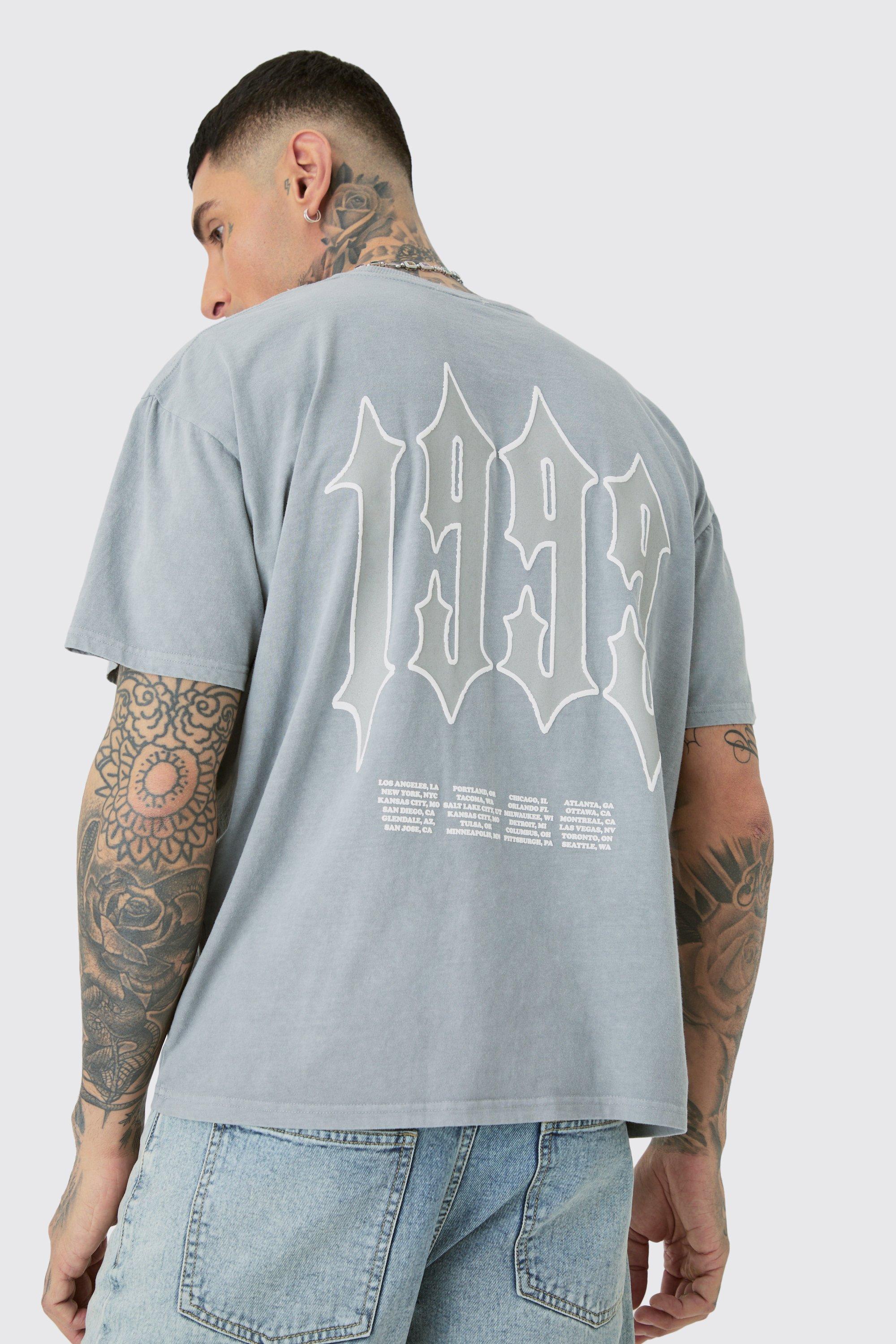 Image of Tall 1999 Graphic T-shirt In Grey, Grigio