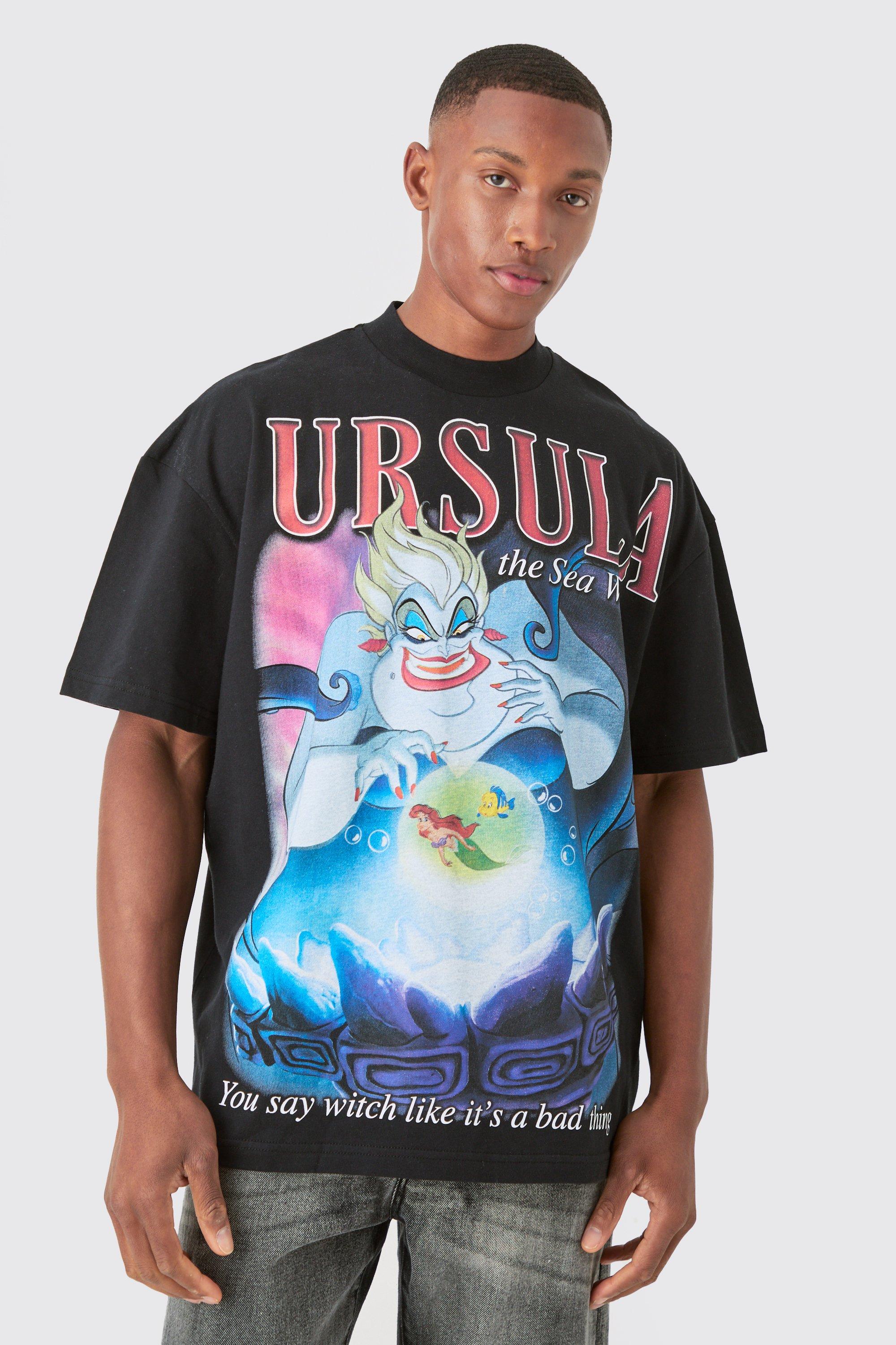 Image of Oversized Disney Ursula Large Scale License T-shirt, Nero