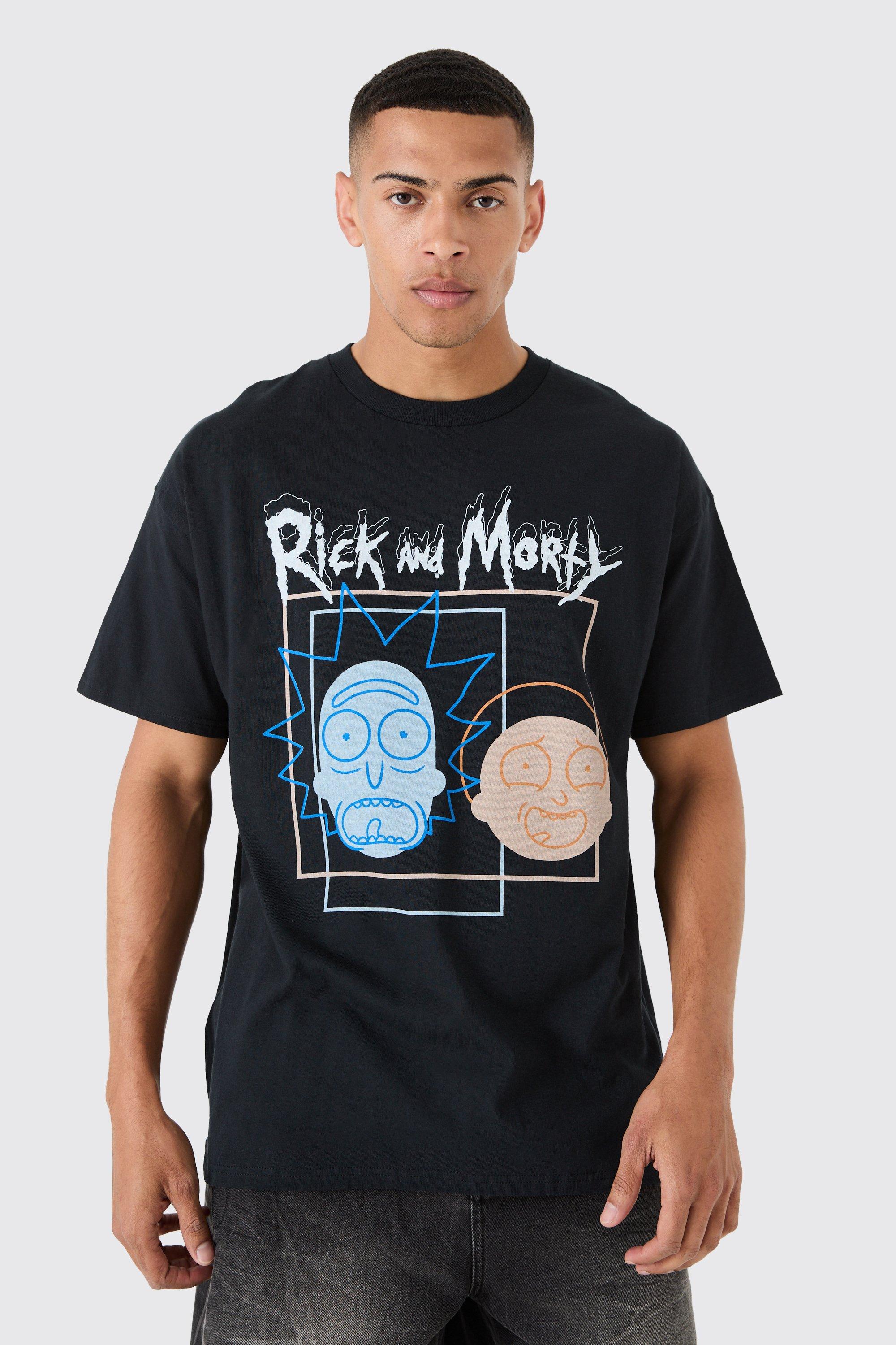 Image of Oversized Rick And Morty License T-shirt, Nero