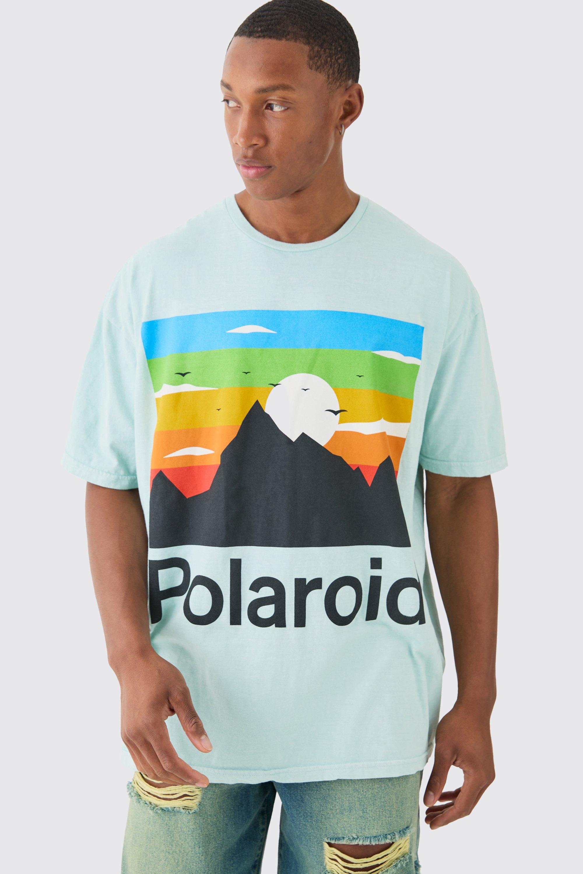 Image of Oversized Polaroid Wash License T-shirt, Verde