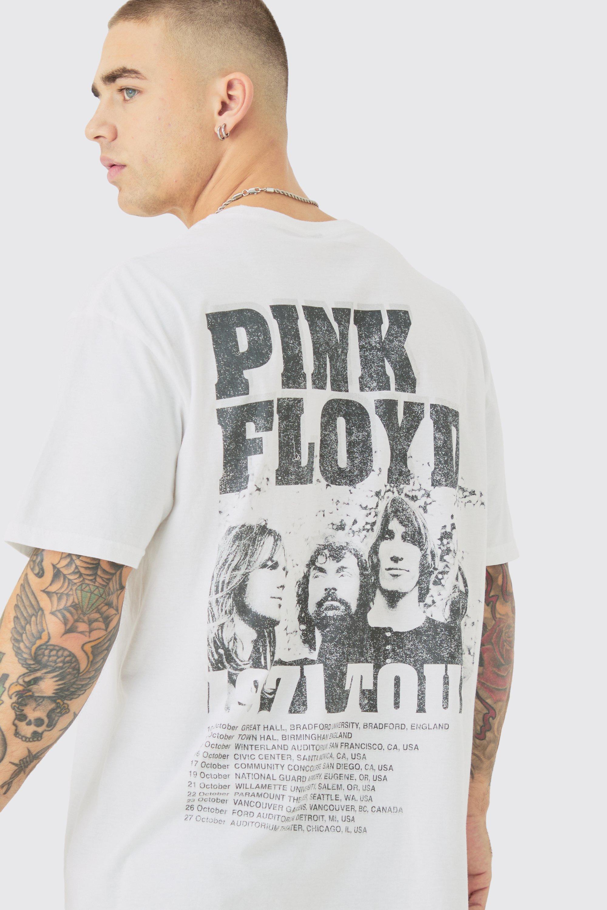 Image of Oversized Pink Floyd Band License T-shirt, Bianco