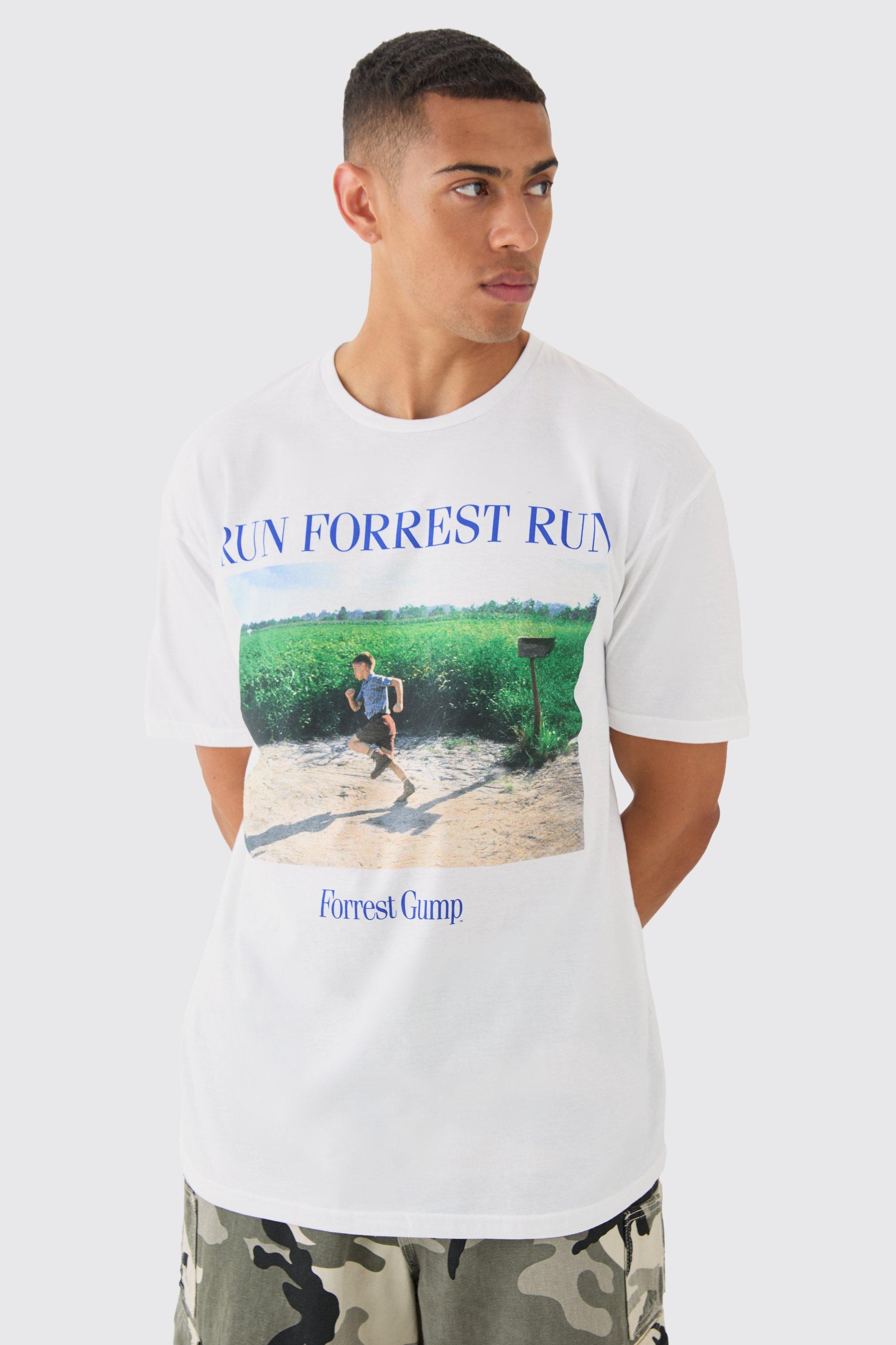 Mens White Oversized Forrest Gump License T-shirt, White