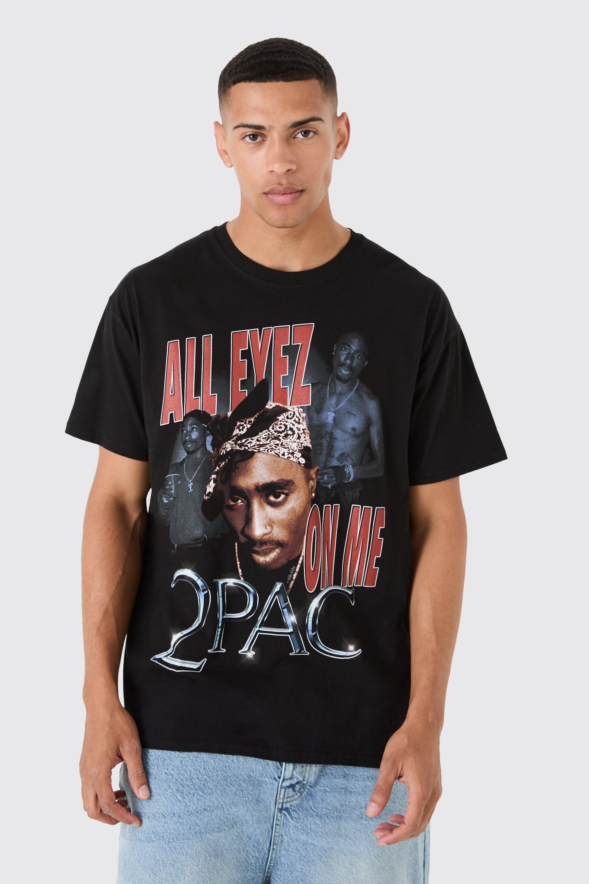 Image of Oversized Tupac License T-shirt, Nero