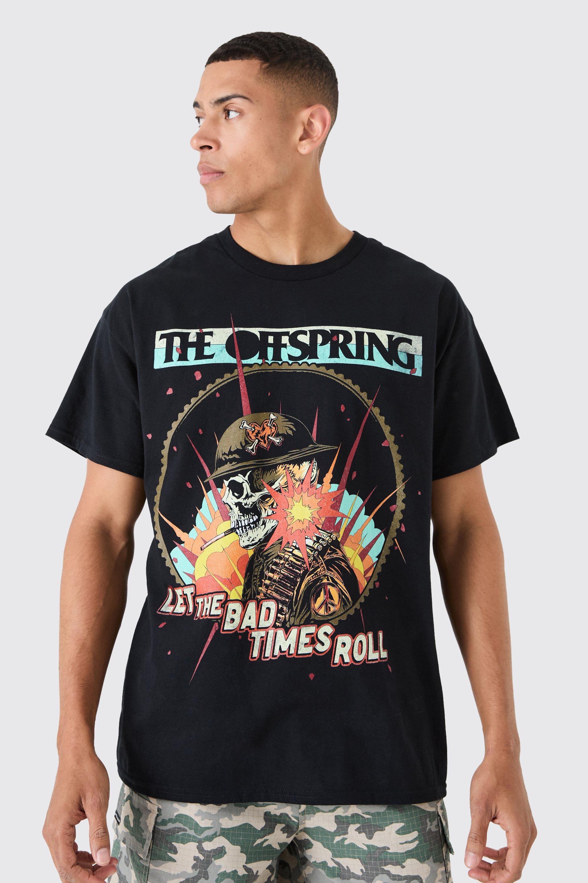 Image of Oversized The Offspring Band License T-shirt, Nero