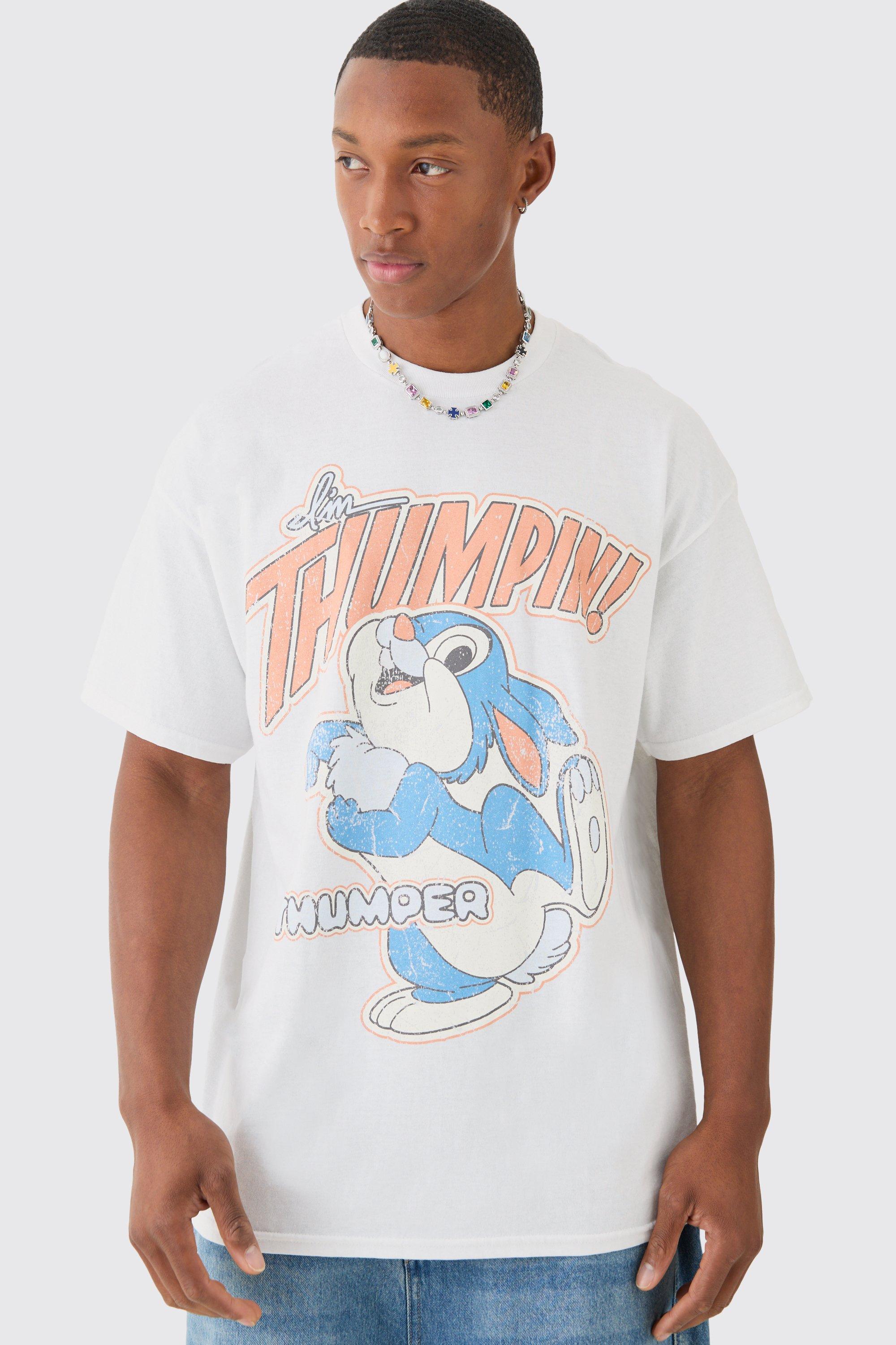 Image of Oversized Disney Thumper License T-shirt, Bianco