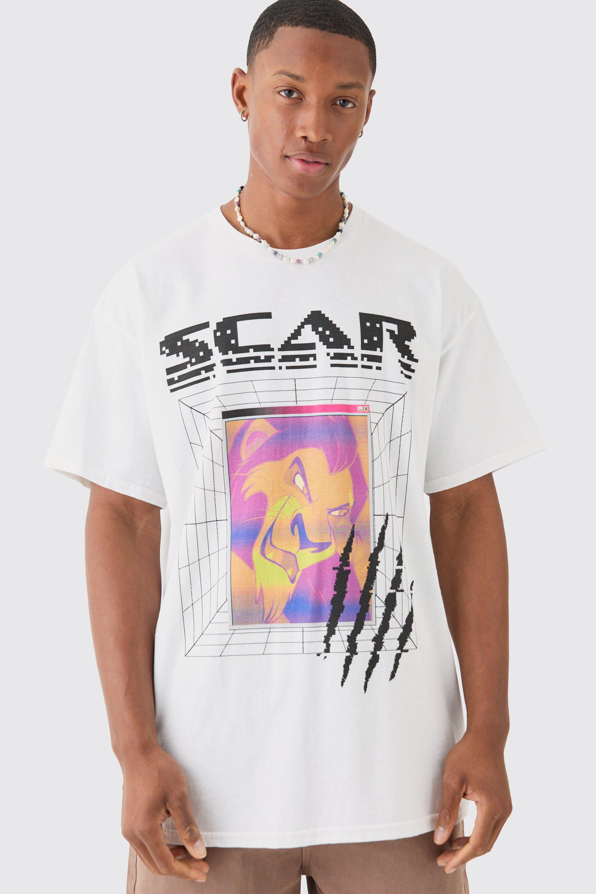 Image of Oversized Disney Scar License T-shirt, Bianco
