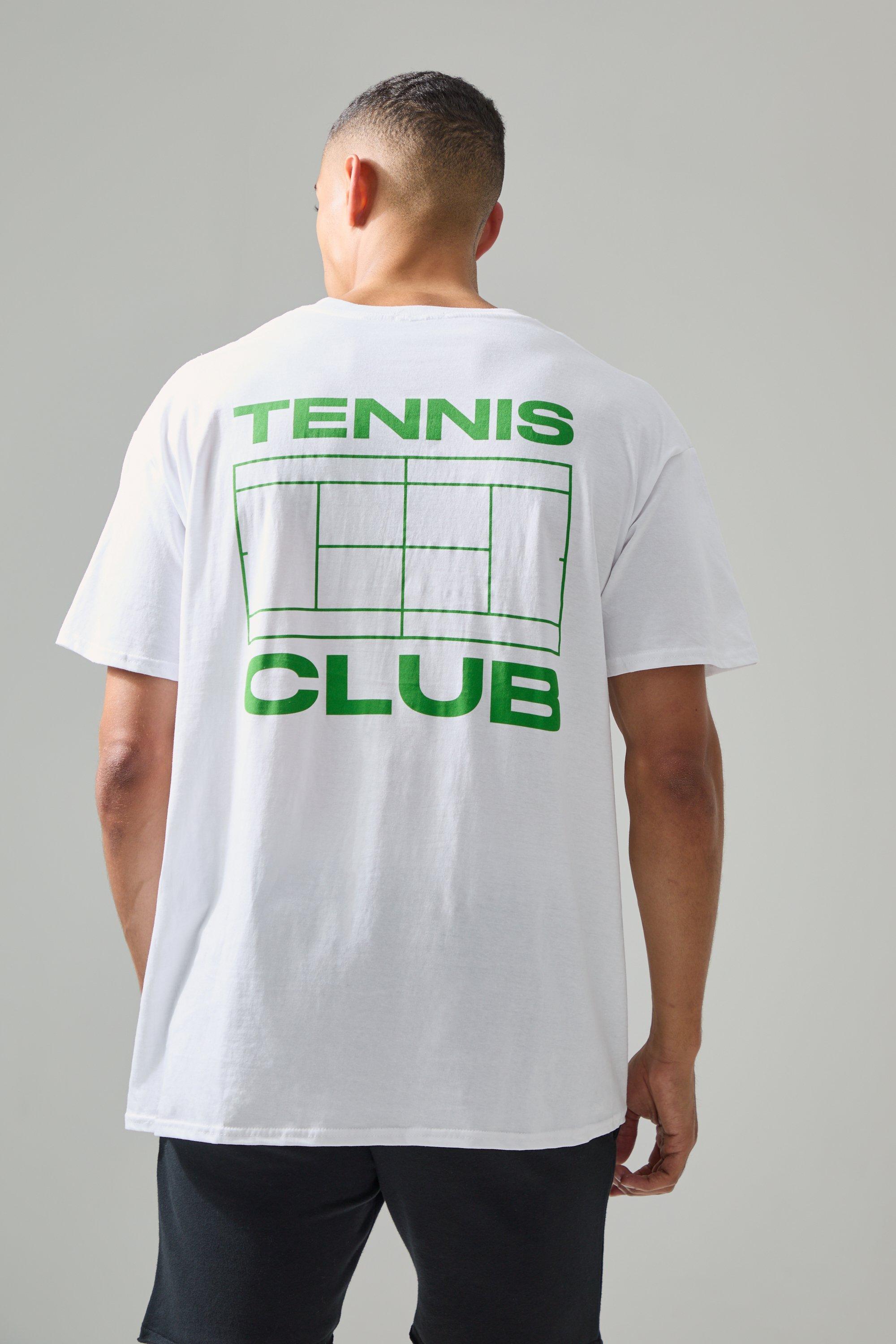 Image of Man Active Tennis Club Oversized T-shirt, Bianco