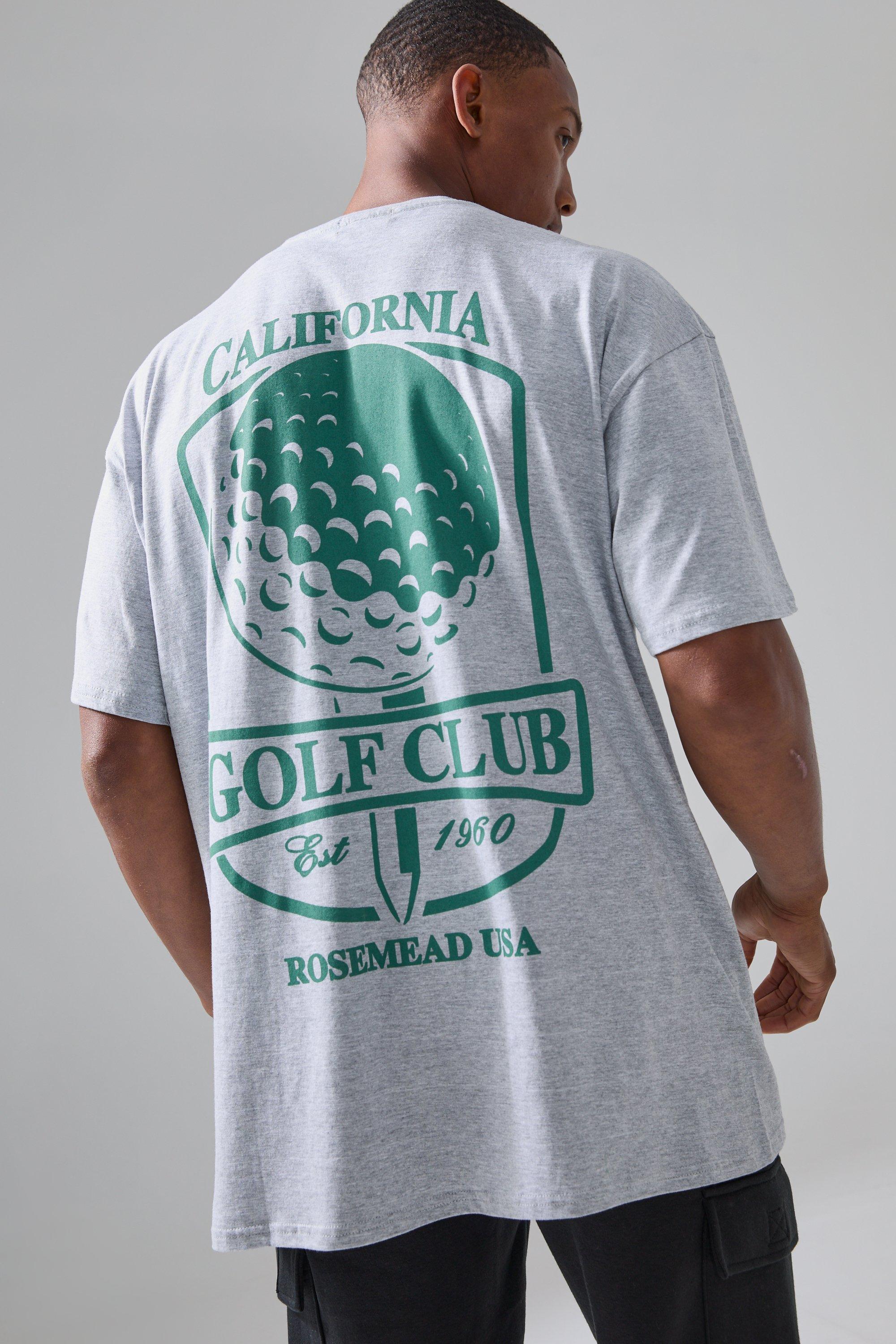 Image of Man Active Golf Club Oversized T-shirt, Grigio