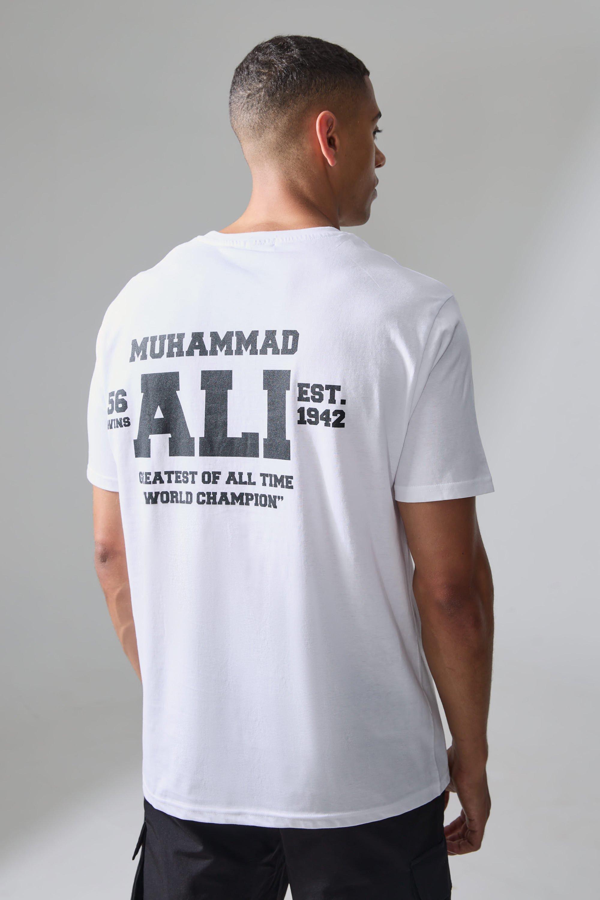 Image of Active Oversized Muhammad Ali Goat License T-shirt, Bianco