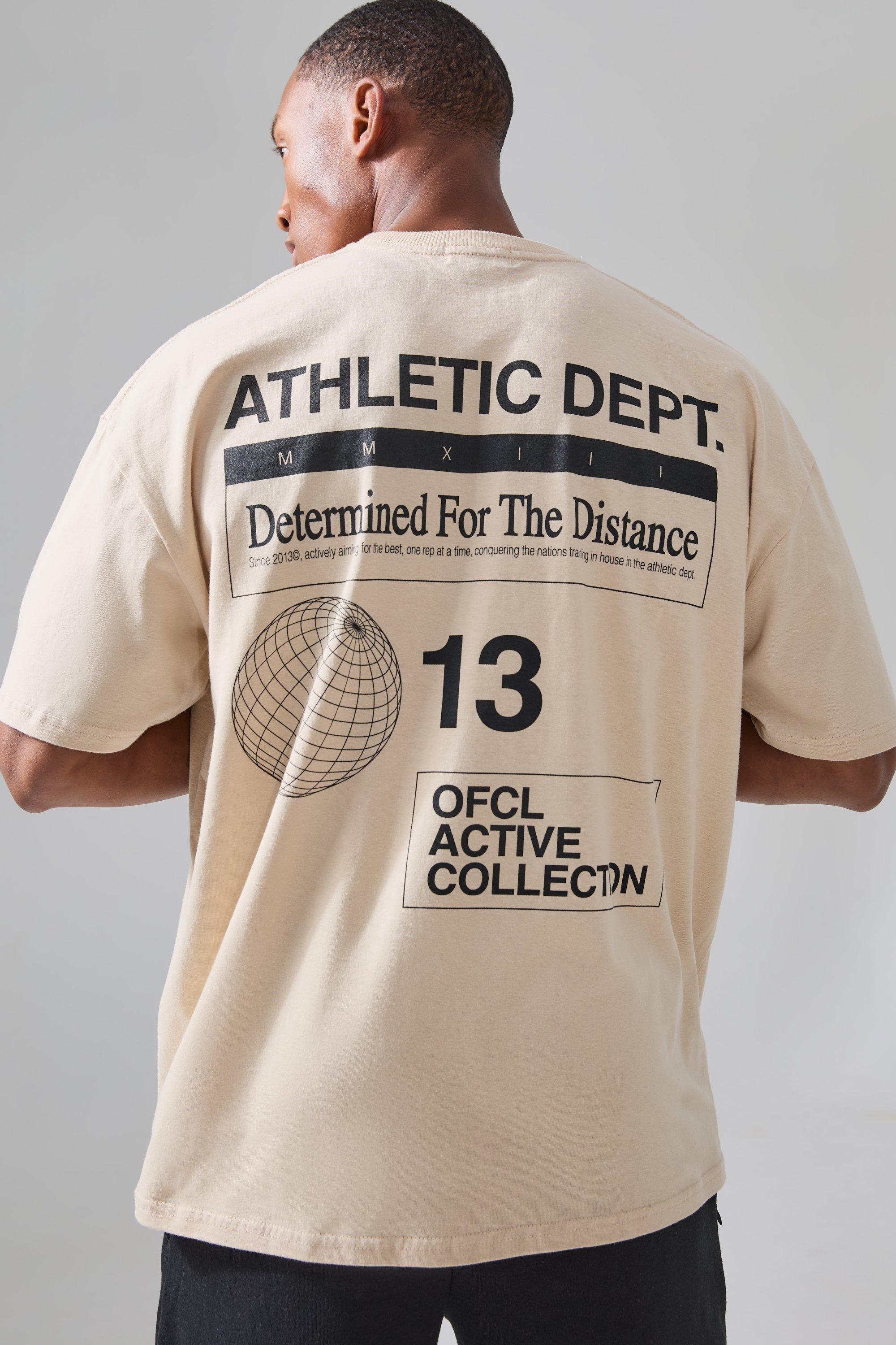 Image of Man Active Athletic Dept. Oversized T-shirt, Beige