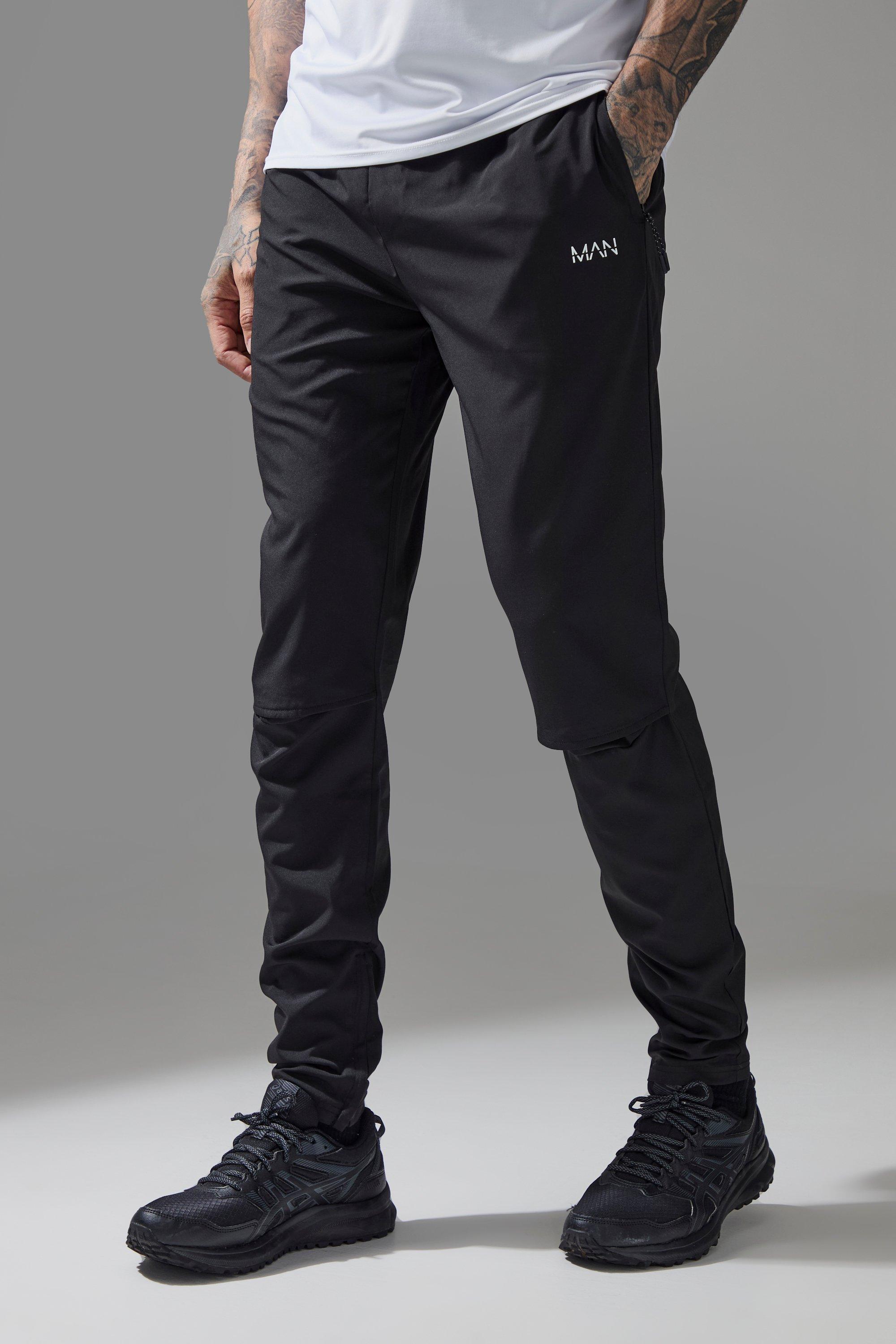 Mens Black Tall Man Active Tapered Fit Jogger, Black