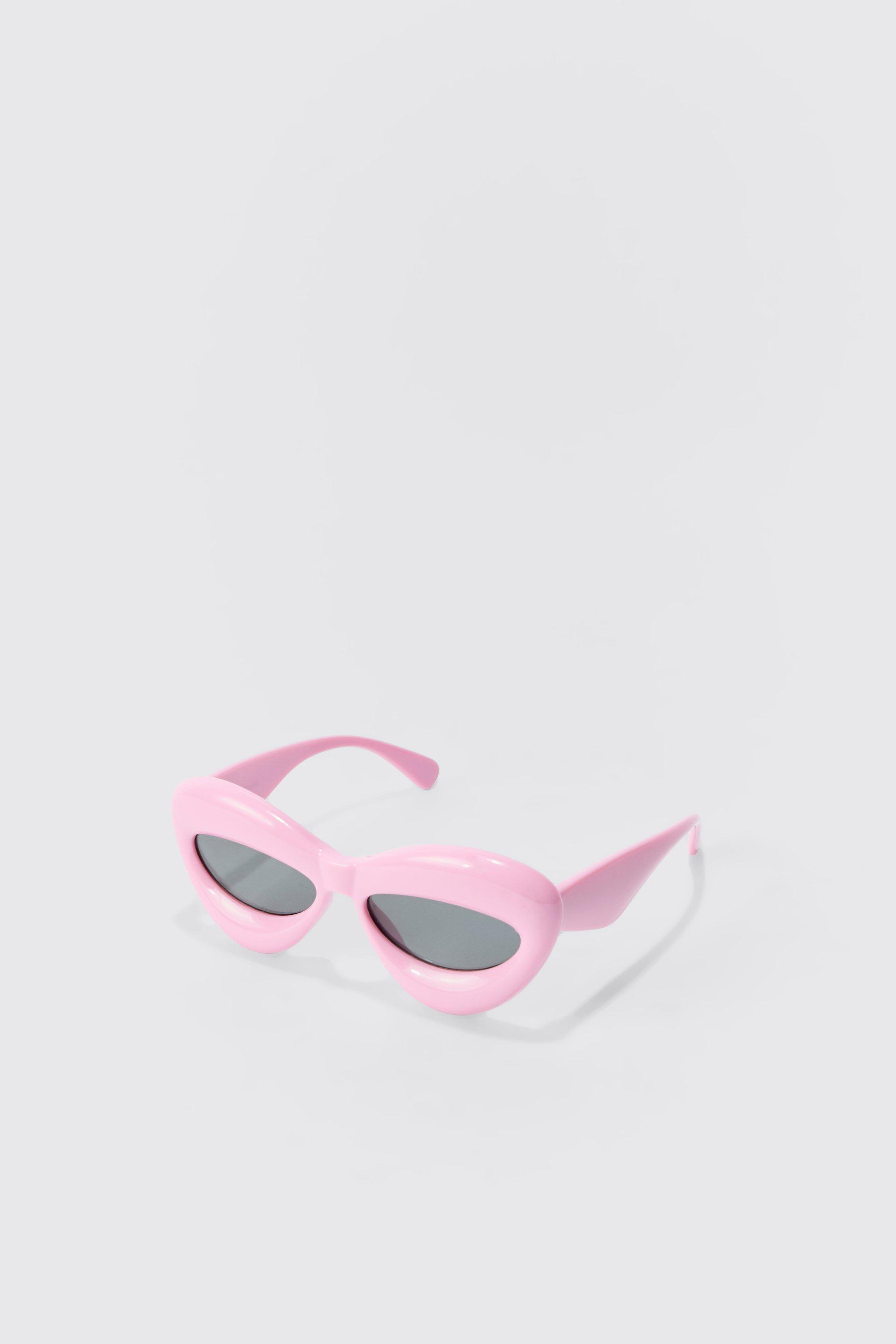 Mens Chunky Frame Sunglasses In Pink, Pink