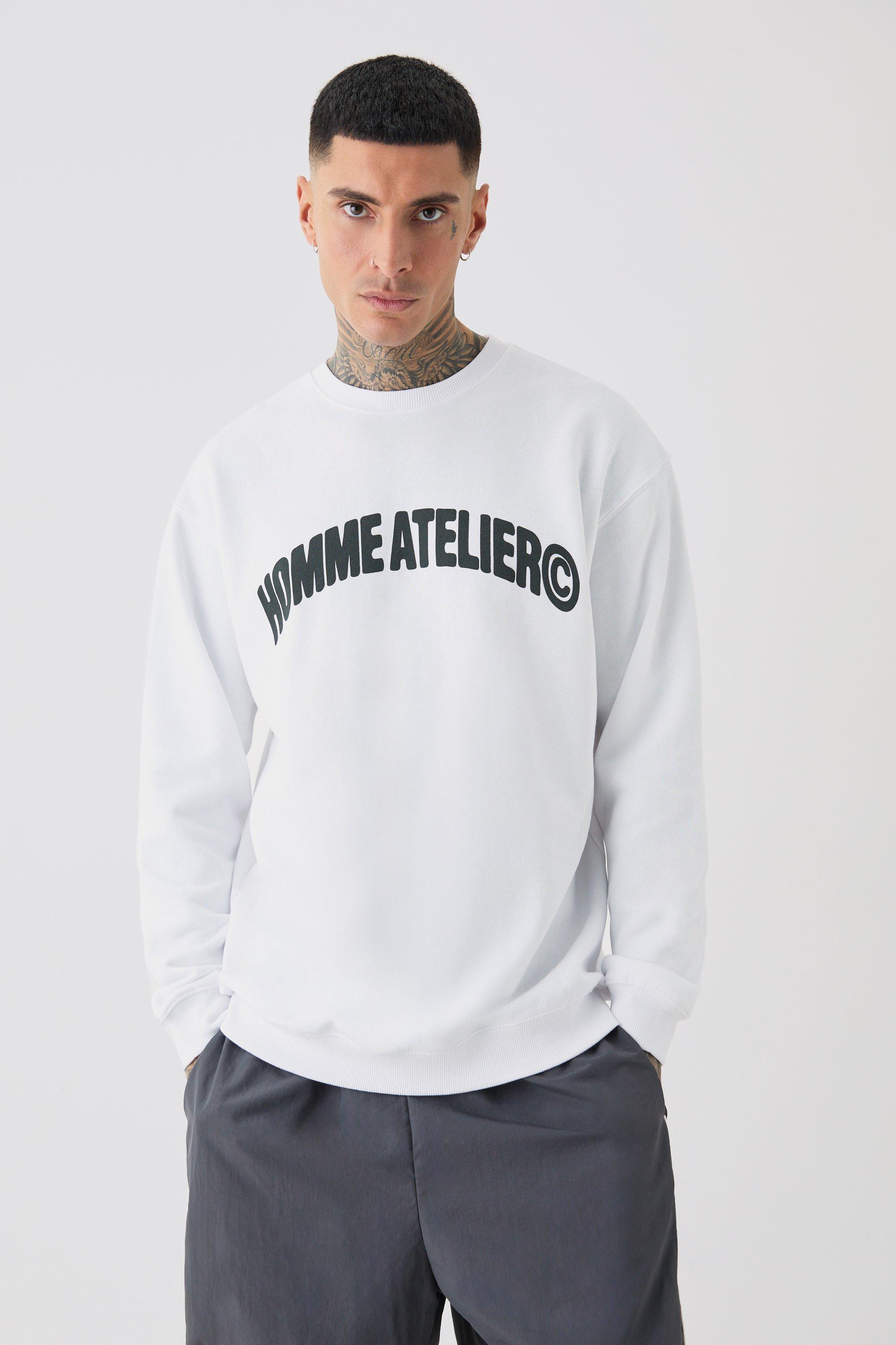 Image of Tall Homme Oversized Sweat, Bianco