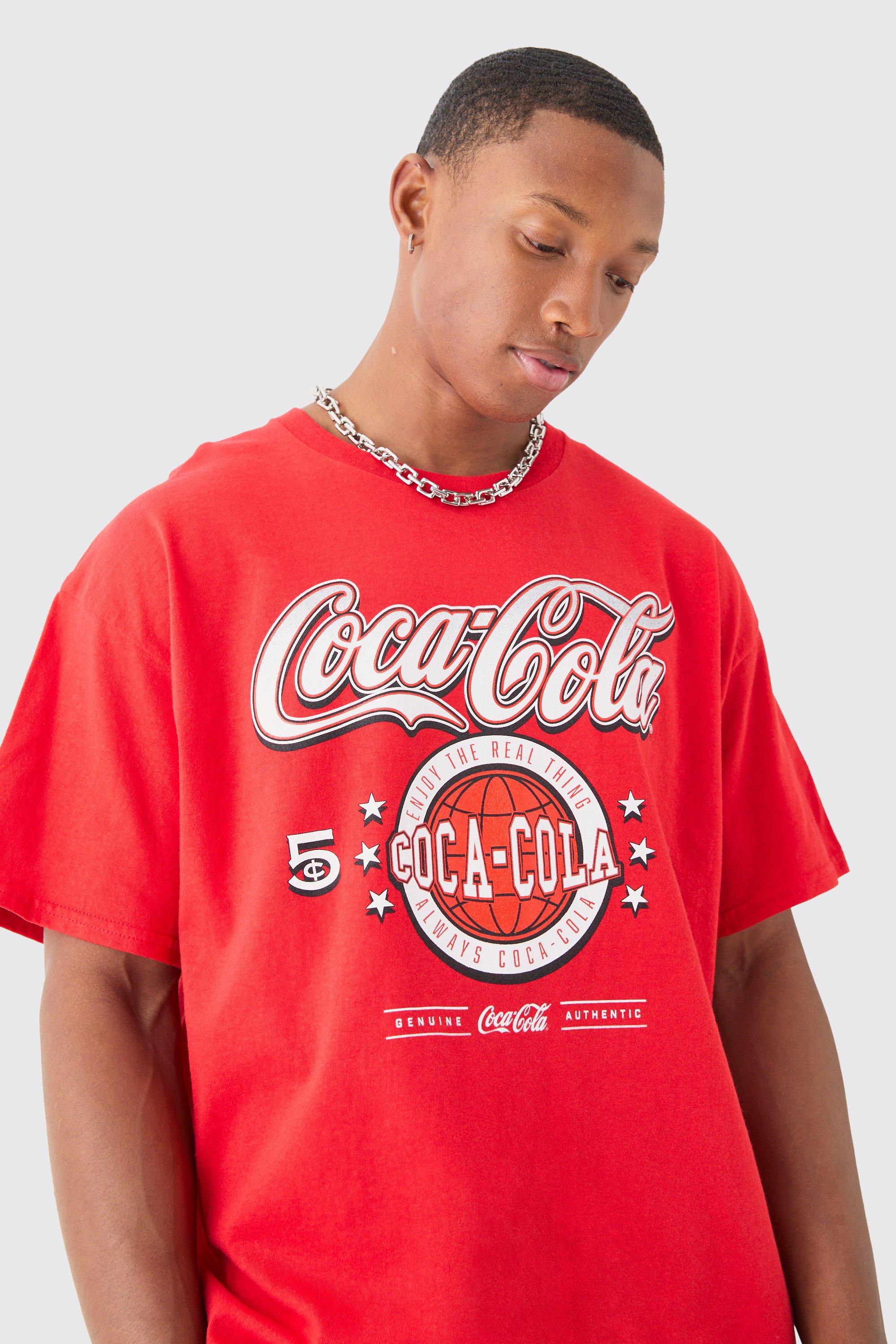 Image of Oversized Coca Cola License T-shirt, Rosso