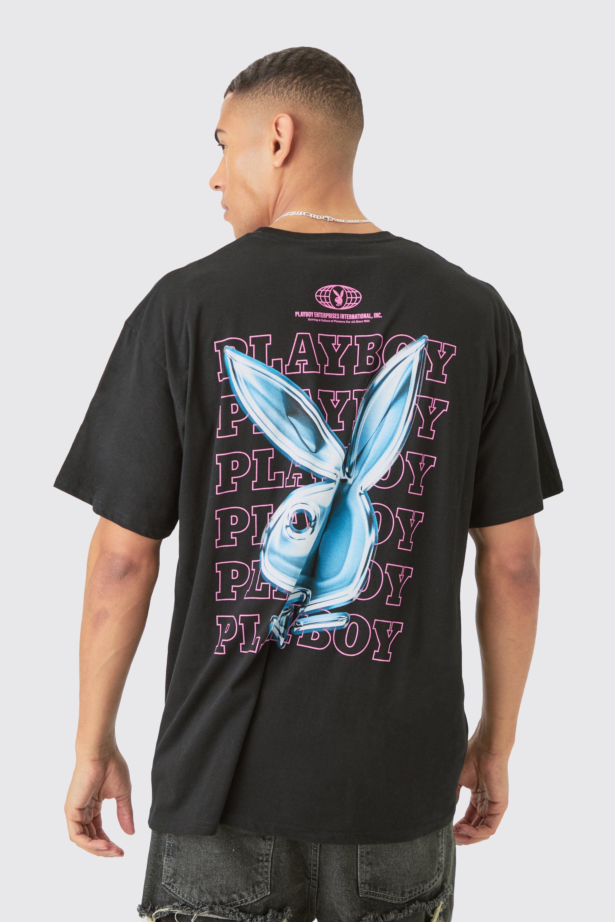 Image of T-shirt oversize ufficiale di Playboy, Nero