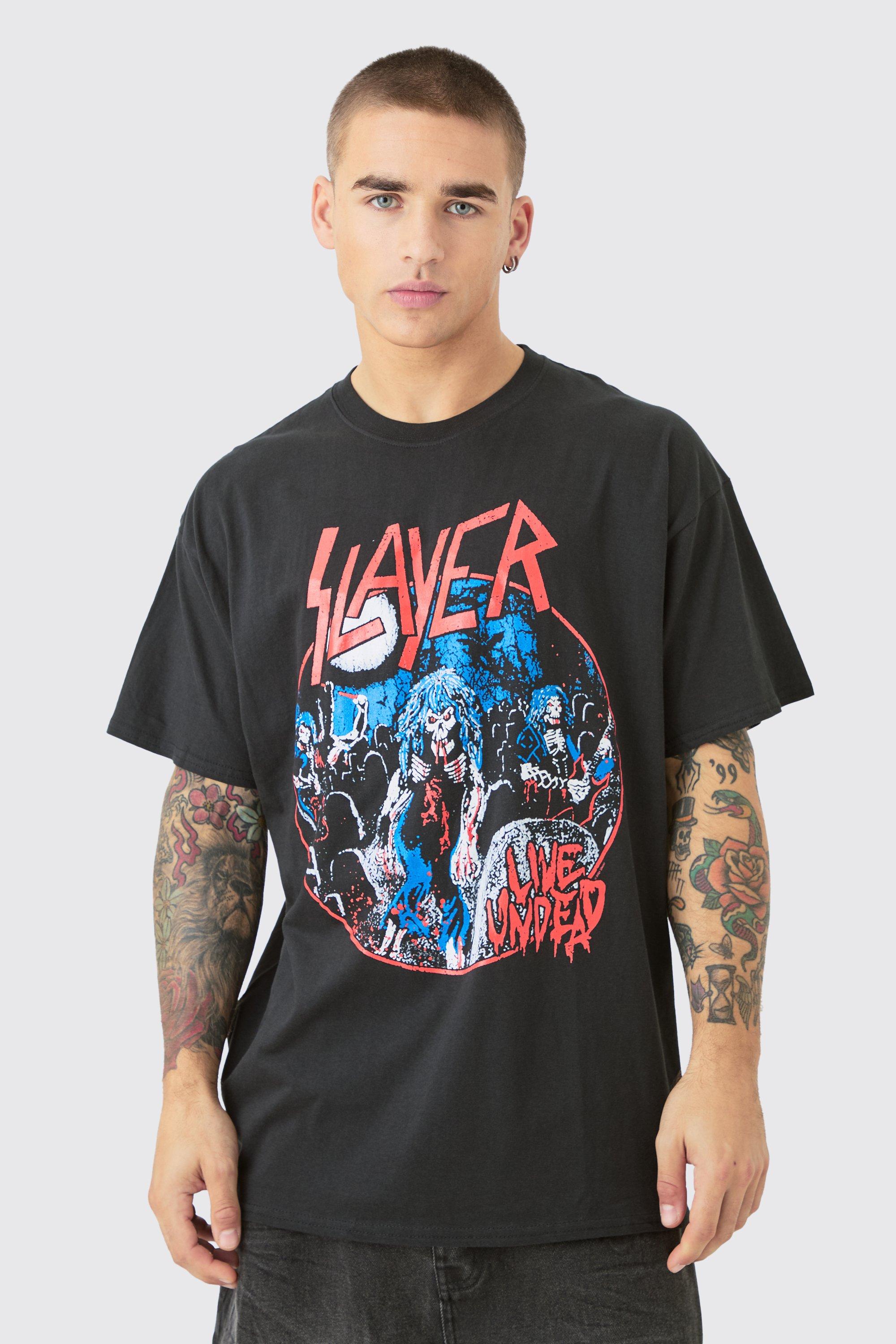 Image of Oversized Slayer Band License T-shirt, Nero